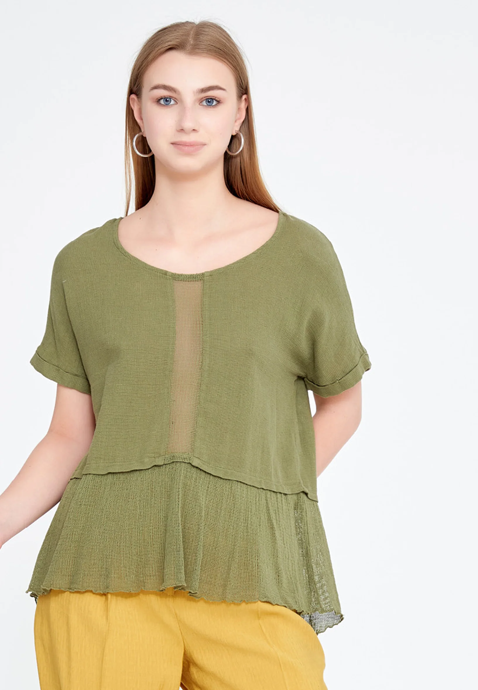 Short Sleeve Solid Color Regular T-shirt lal3006ll