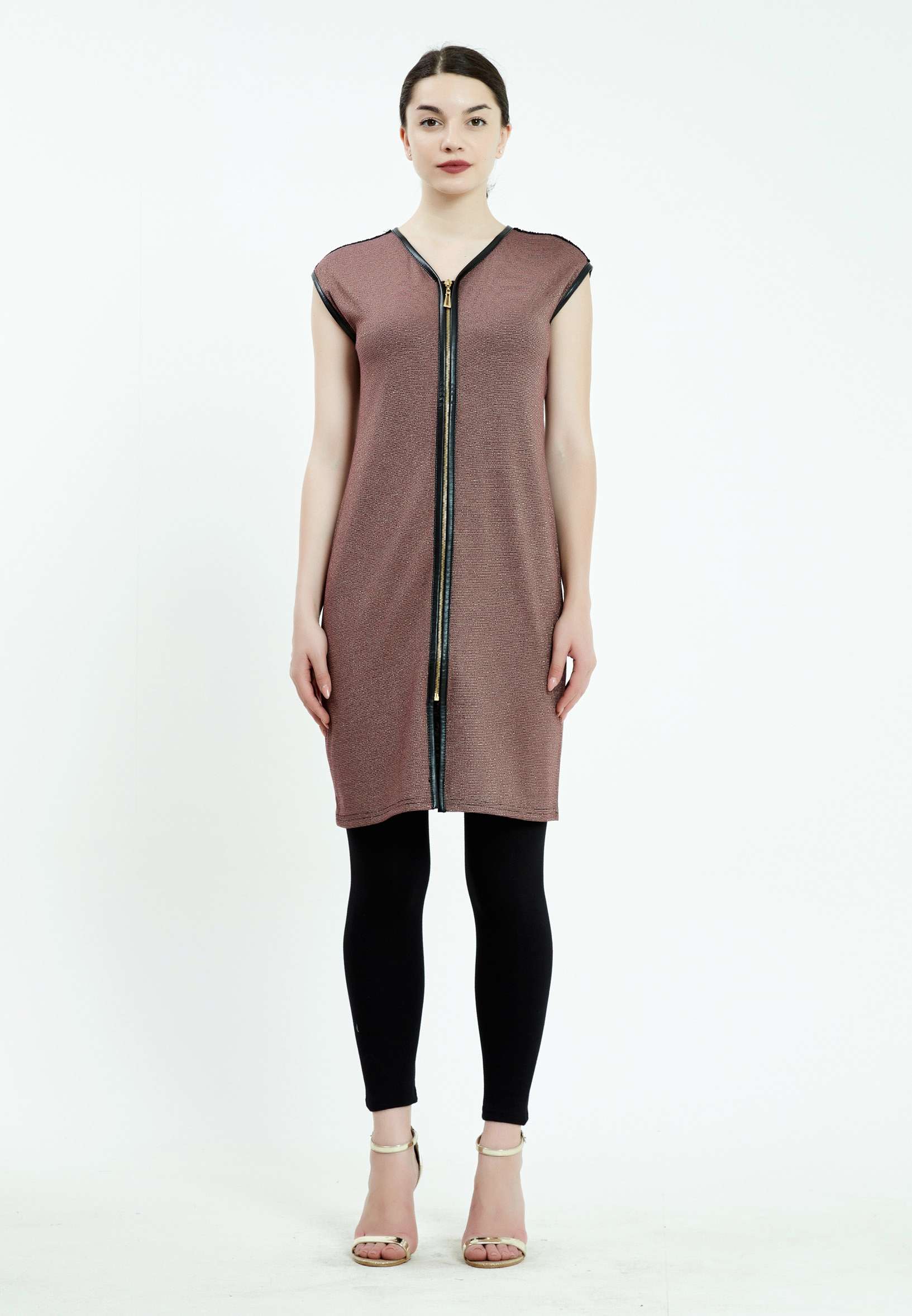 Short Sleeve Solid Color Regular Tunic ser22328 - Image 2