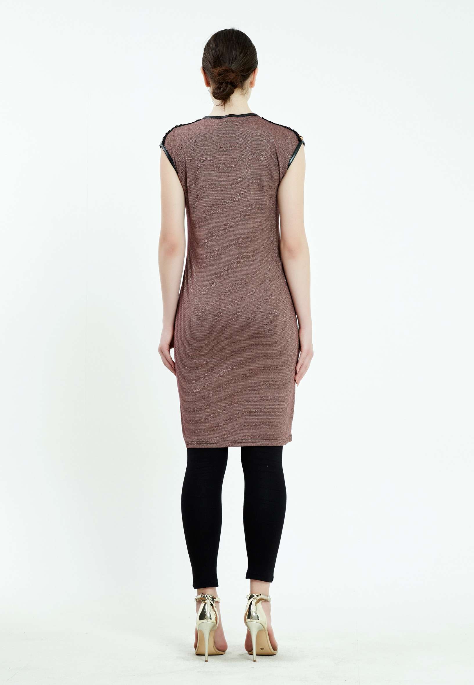 Short Sleeve Solid Color Regular Tunic ser22328 - Image 3