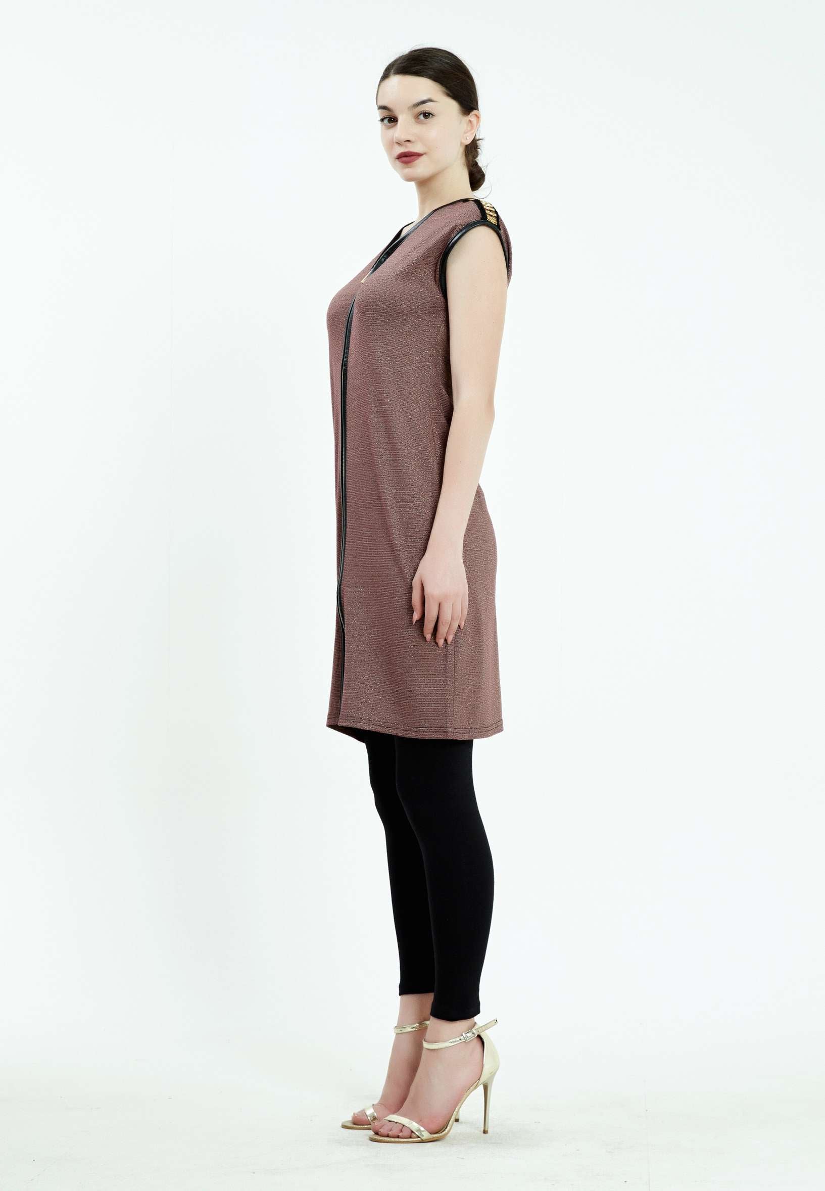 Short Sleeve Solid Color Regular Tunic ser22328 - Image 4