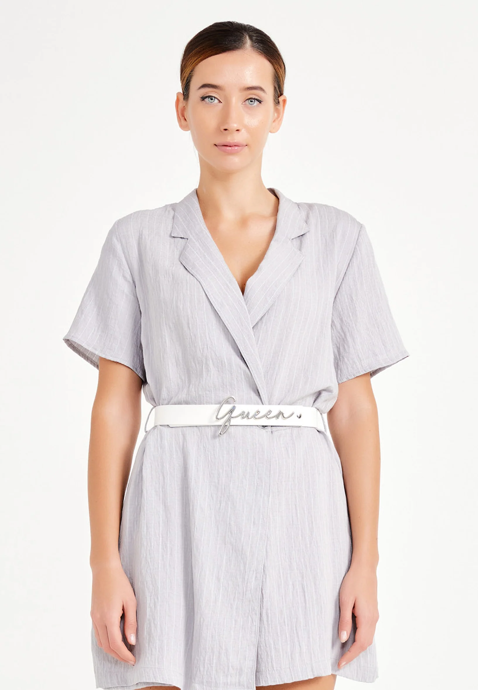 Short Sleeve Solid Color Short Regular Casual Jumpsuit ber20y7102 - Image 8