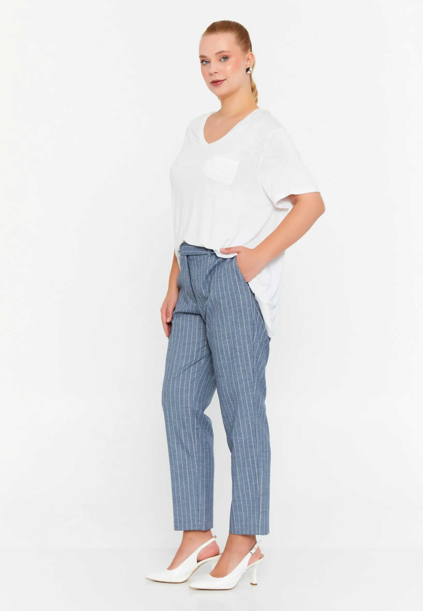 Skinny Fit Plus Size Pants l2l2p27-b - Image 4
