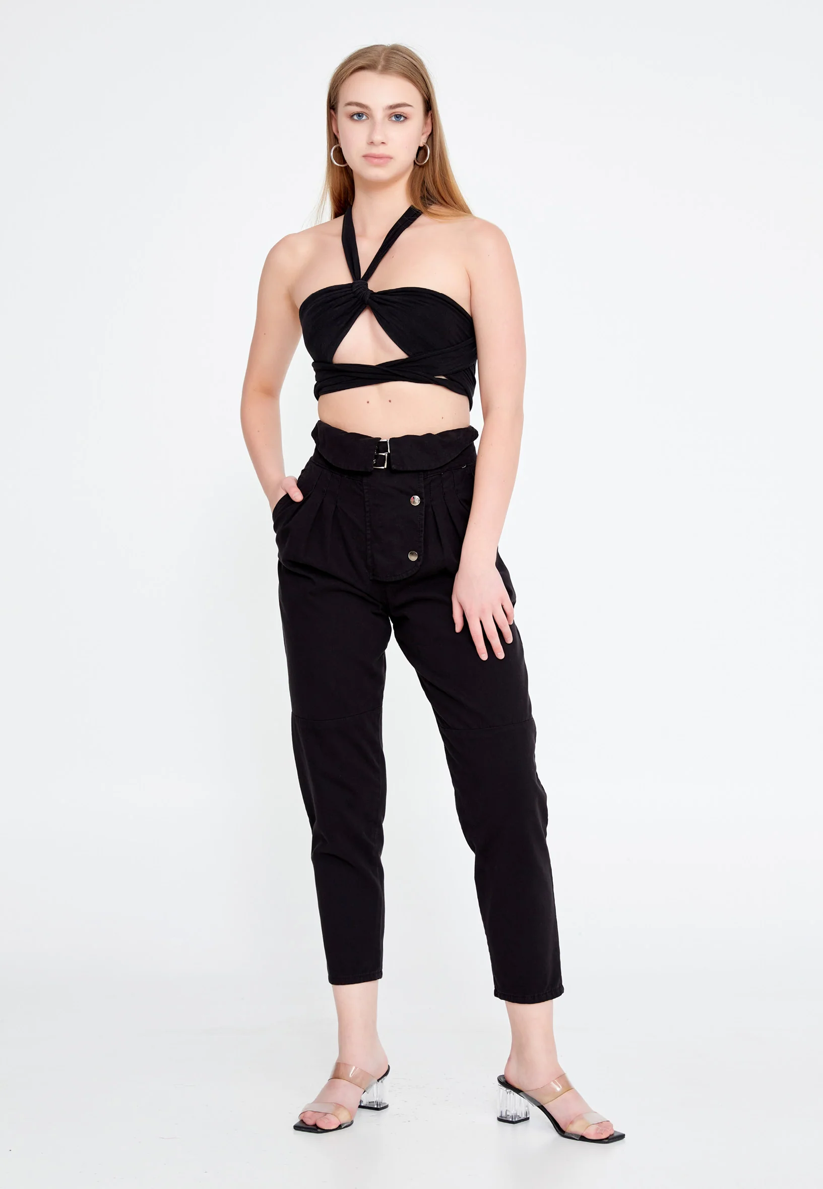 Skinny Fit Regular Pants huk5228 - Image 2
