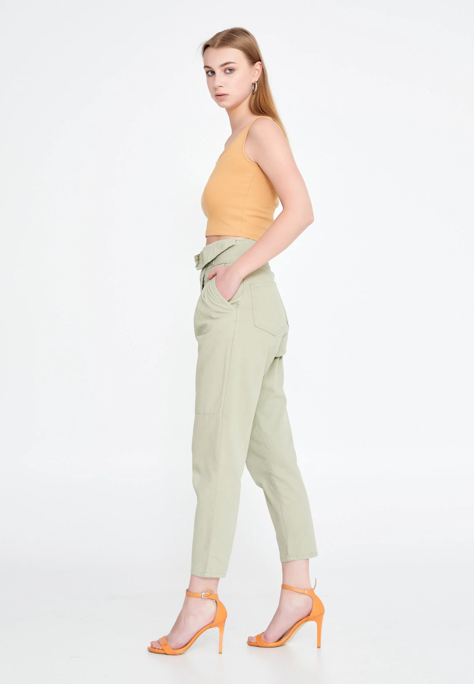 Skinny Fit Regular Pants huk5228 - Image 8