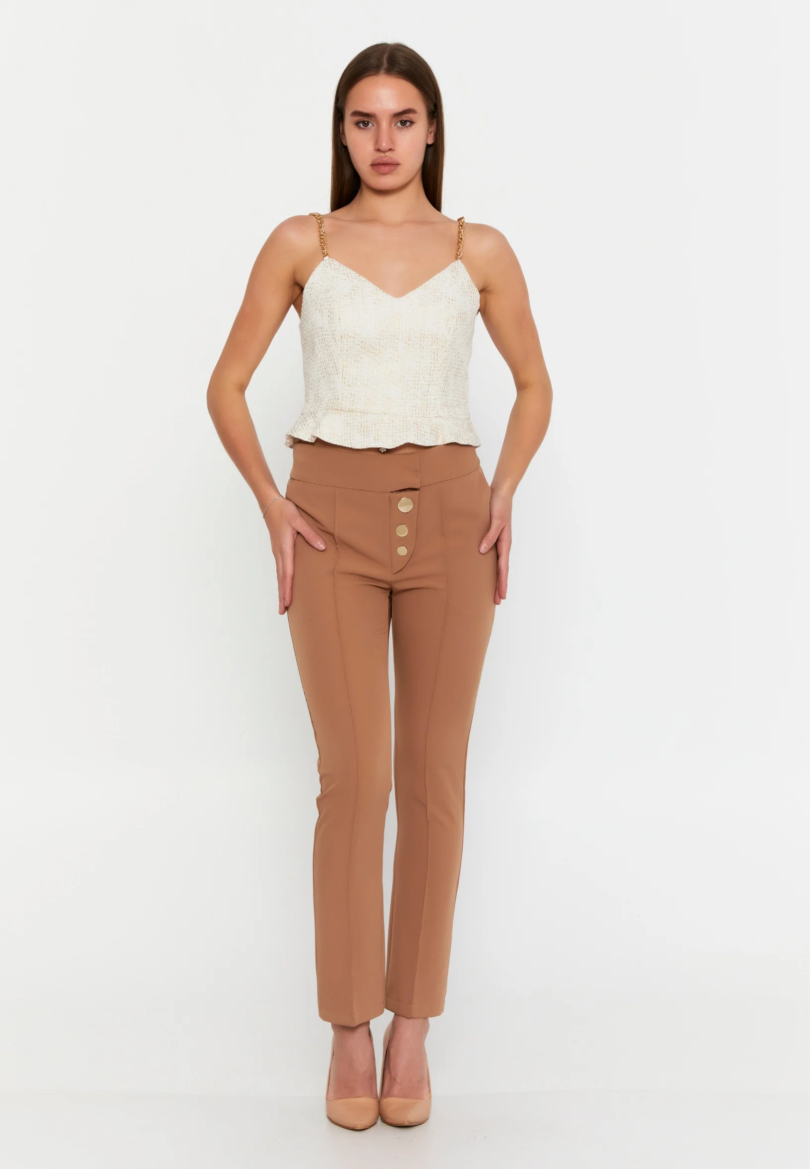 Skinny Fit Regular Pants kmy20417-1 - Image 6