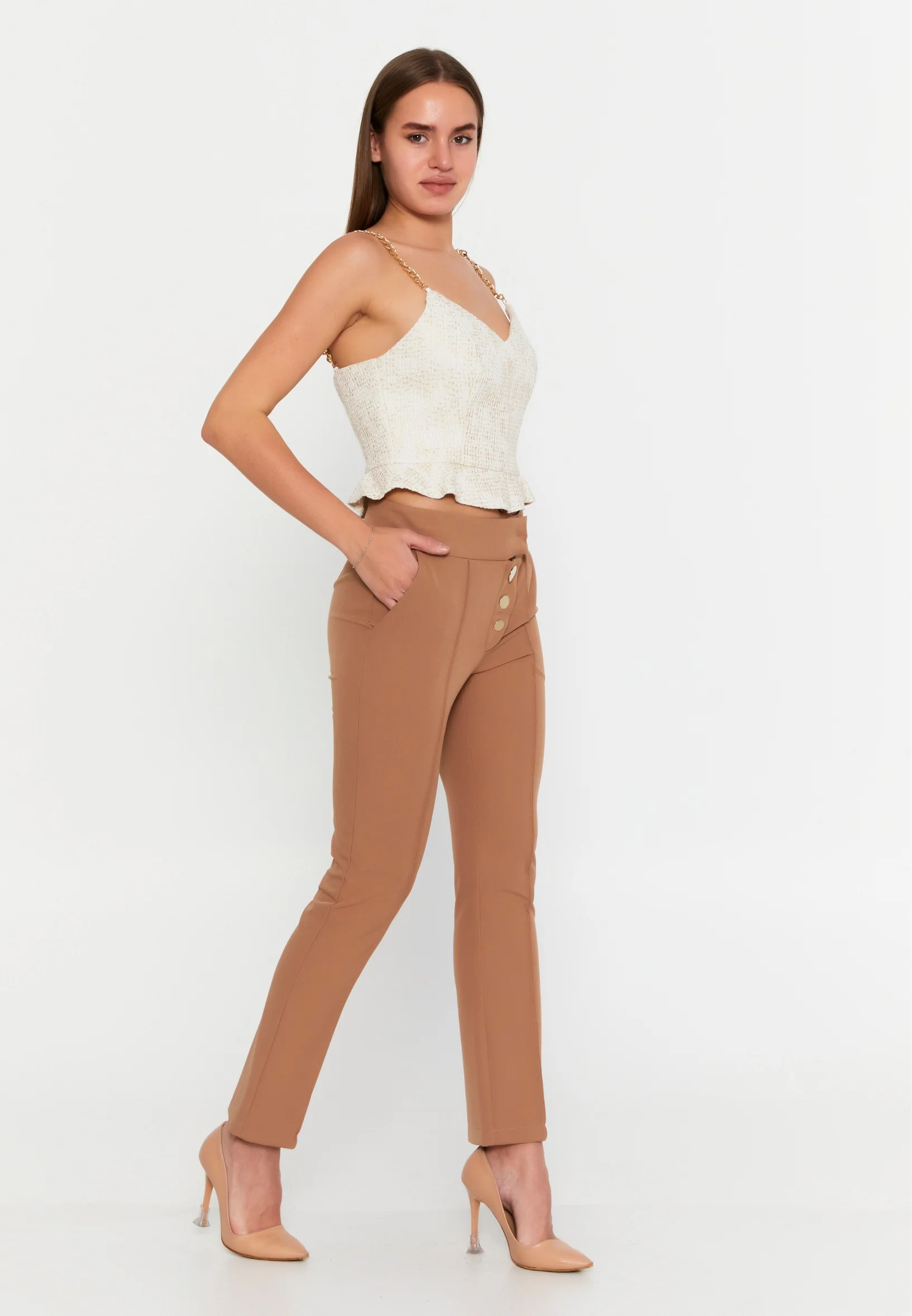 Skinny Fit Regular Pants kmy20417-1 - Image 8