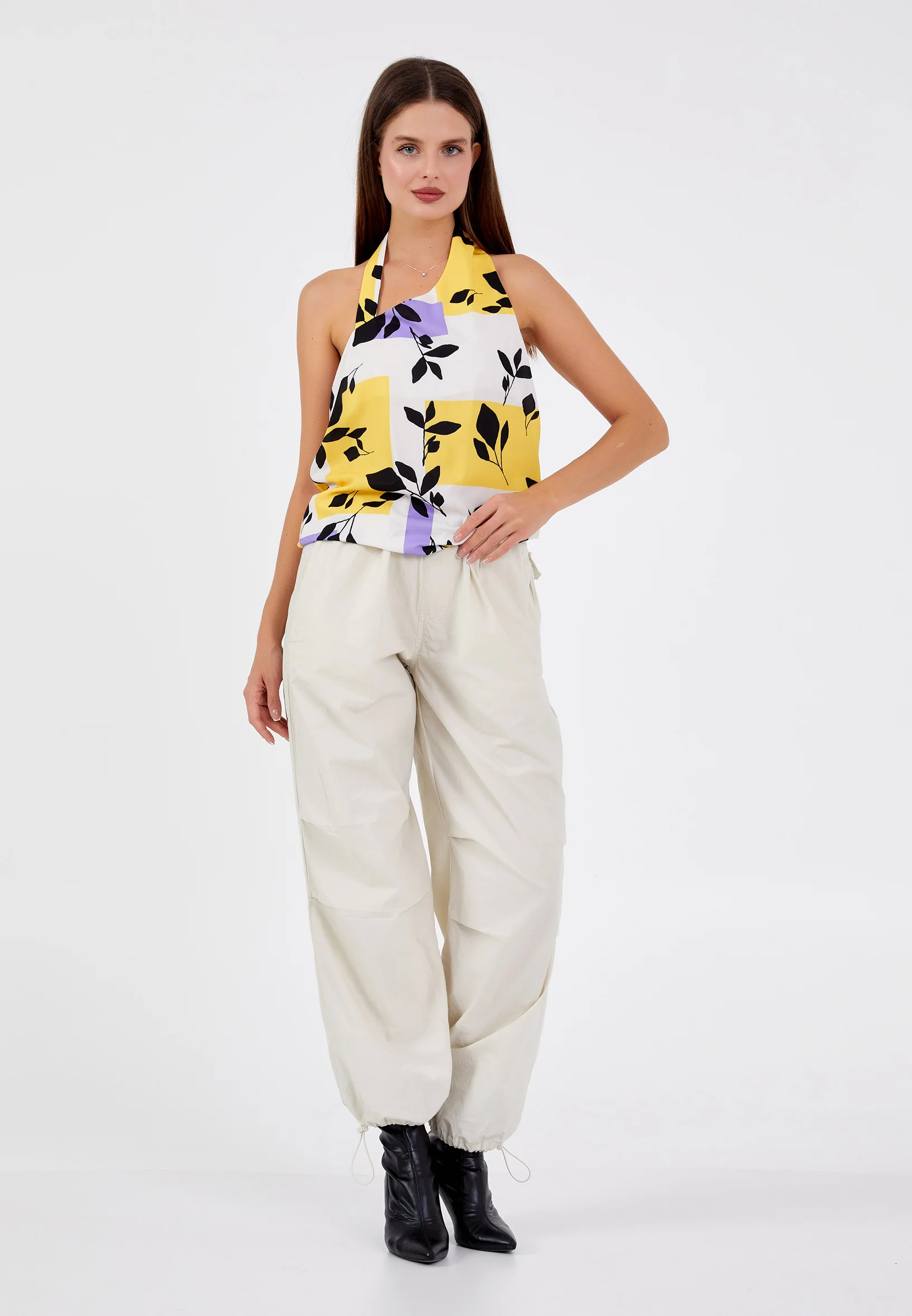 Sleeveless Floral Regular Blouse ber23y4128 - Image 2