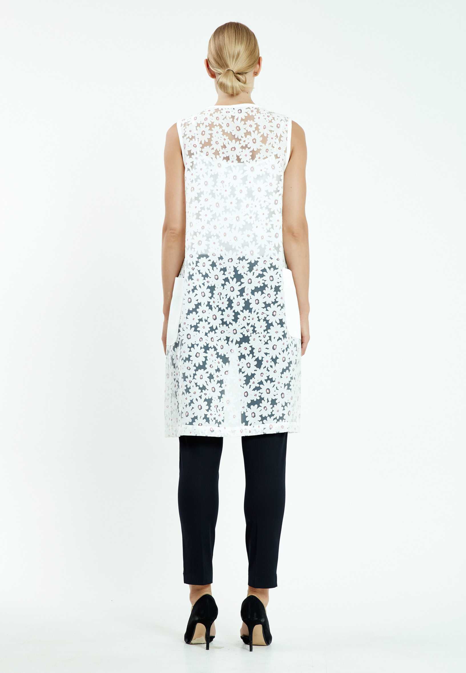 Sleeveless Floral Regular Vest mis58307 - Image 7