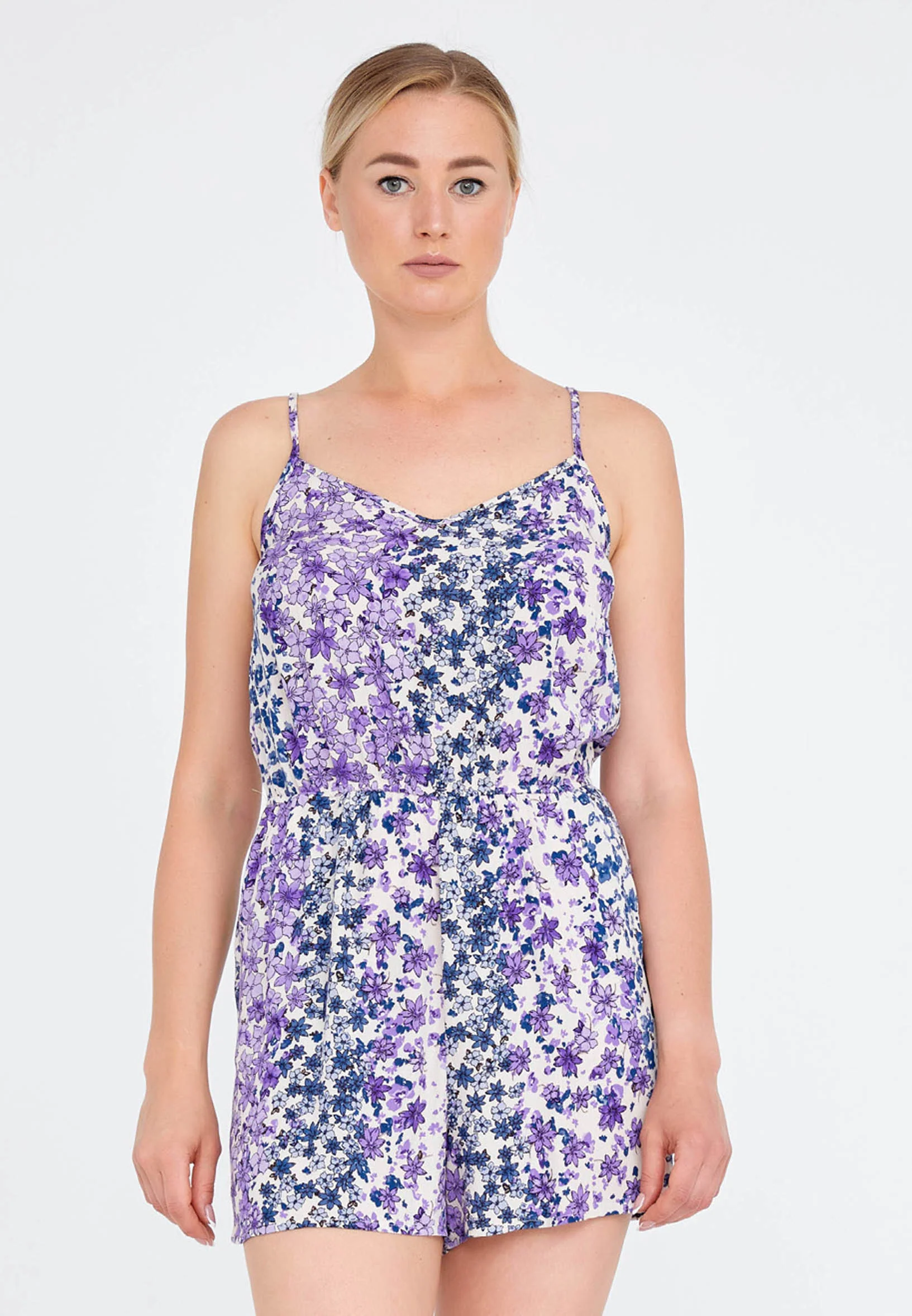 Sleeveless Floral Short Regular Casual Jumpsuit qmlql1 - Image 12
