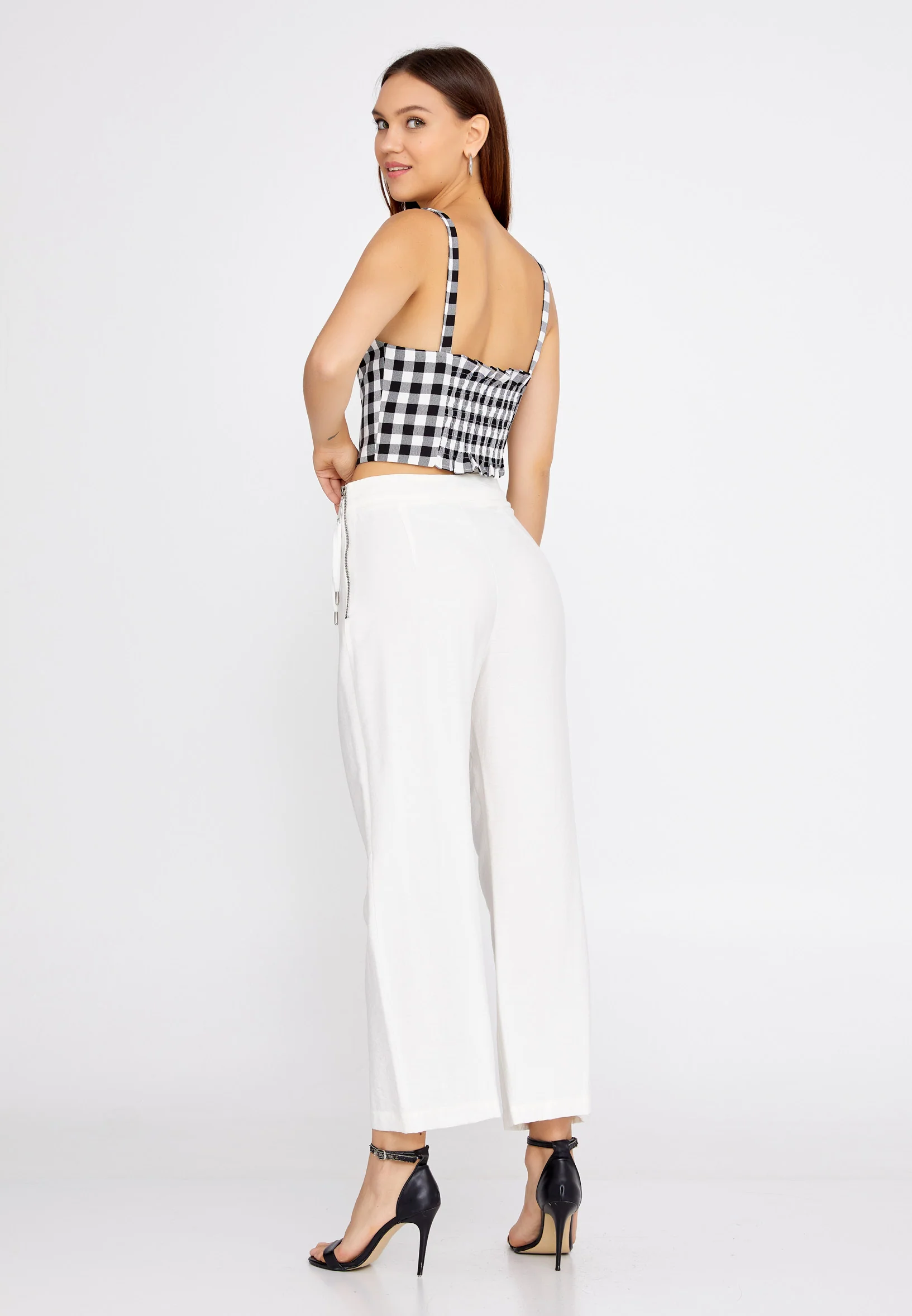 Sleeveless Geometric Regular Blouse ber20y4120 - Image 3