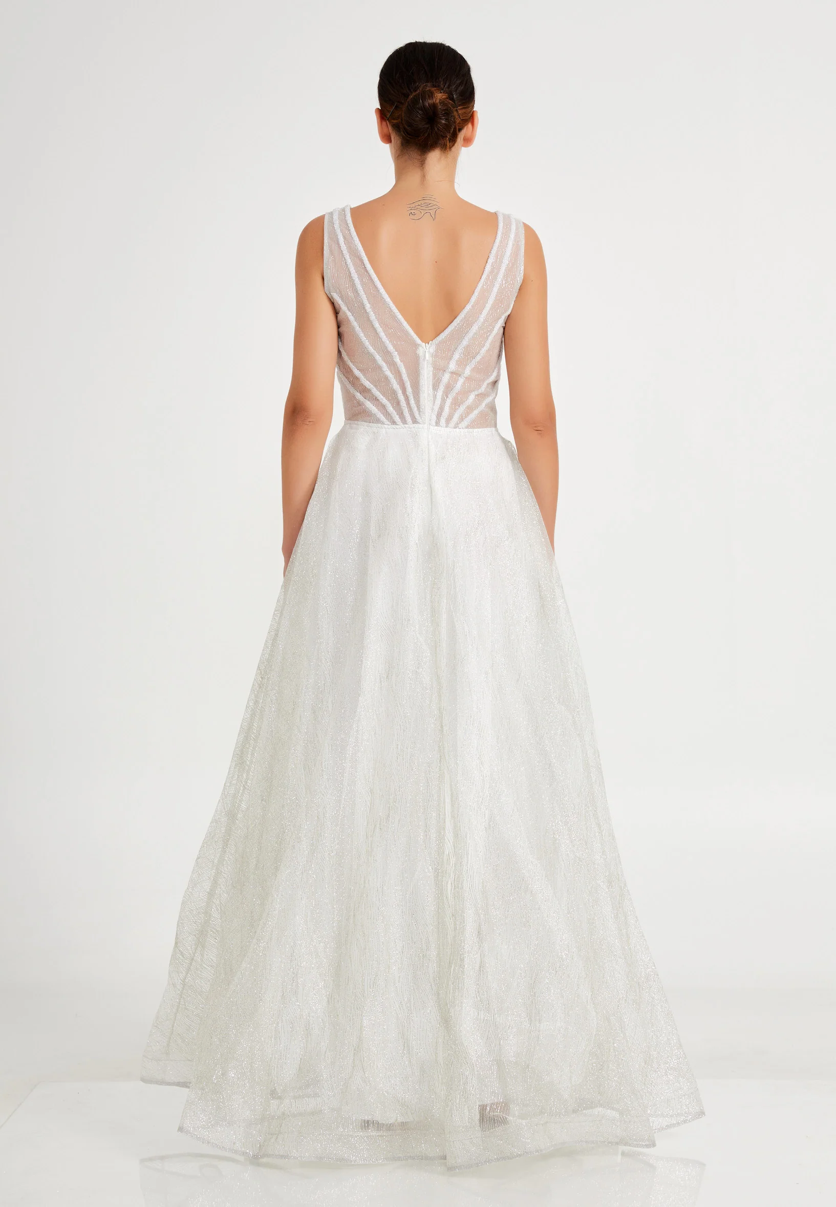 Sleeveless Maxi Chiffon A - Line Regular Prom Dress frc00625 - Image 2