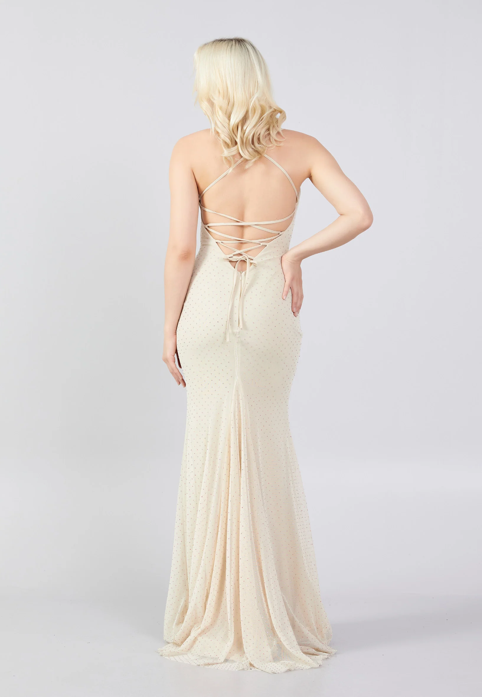 Sleeveless Maxi Chiffon Bodycon Regular Wedding Guest Dress frc6369 - Image 10