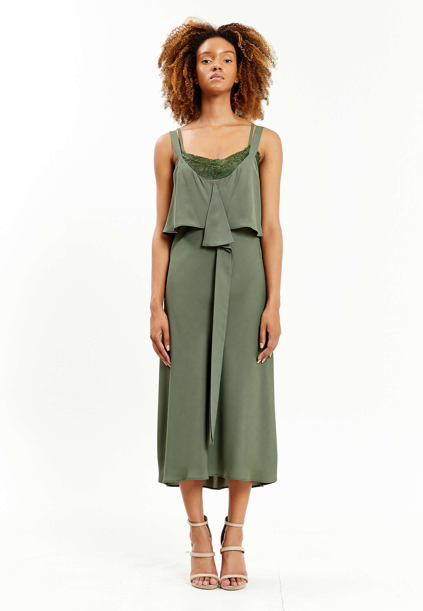 Sleeveless Maxi Chiffon Column Regular Casual Dress kmy40403 - Image 5