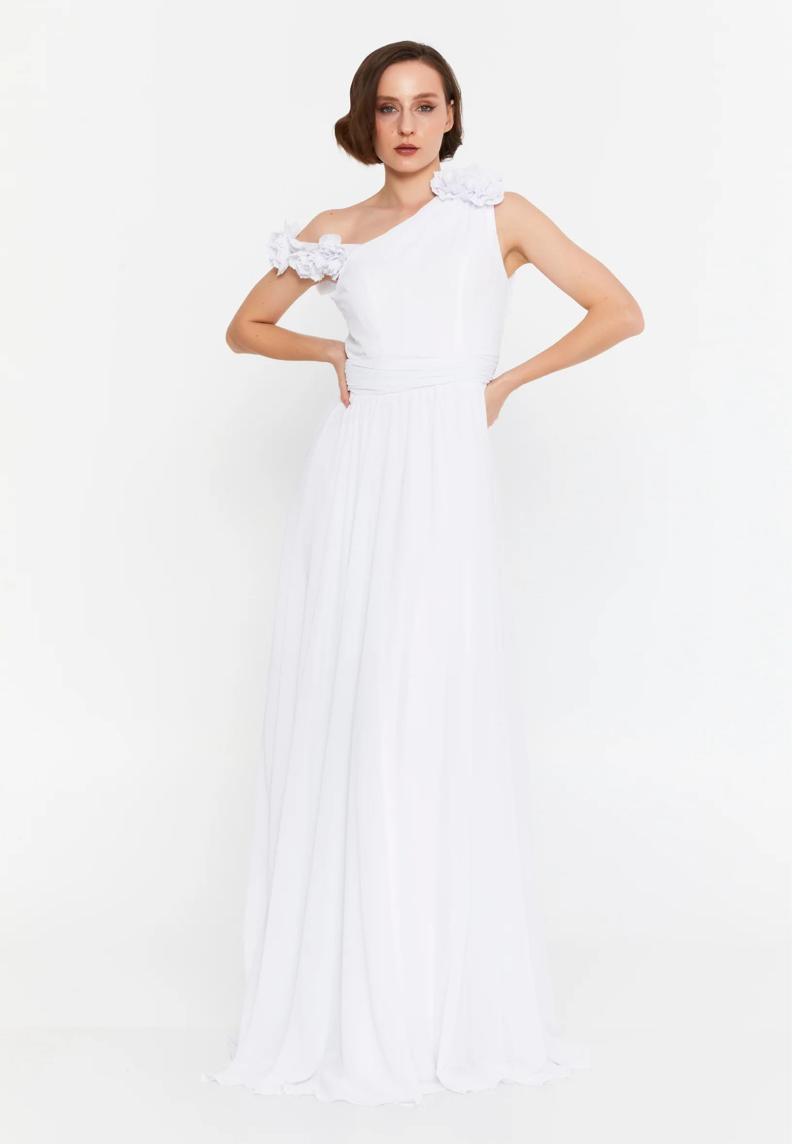Sleeveless Maxi Chiffon Column Regular Evening Dress msp77168