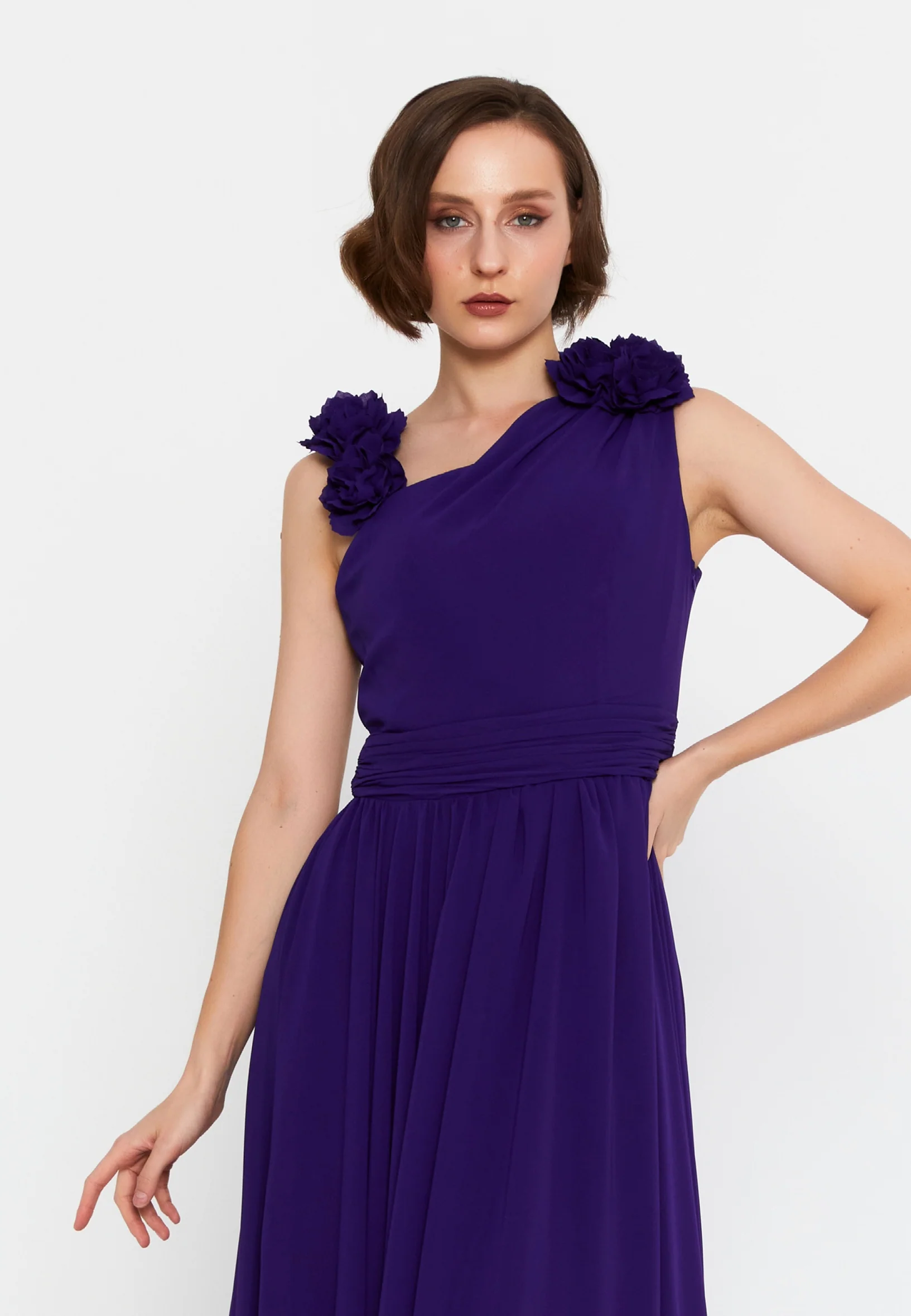 Sleeveless Maxi Chiffon Column Regular Evening Dress msp77168 - Image 20