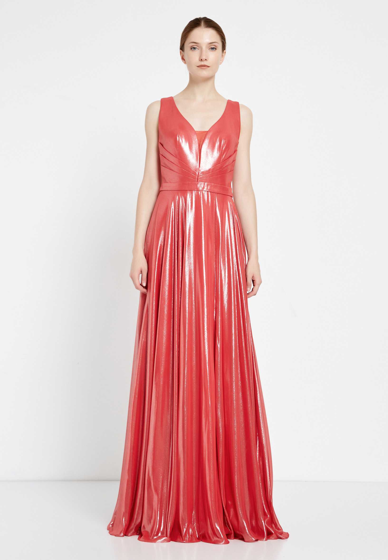 Sleeveless Maxi Chiffon Column Regular Evening Dress rmn2922 - Image 13