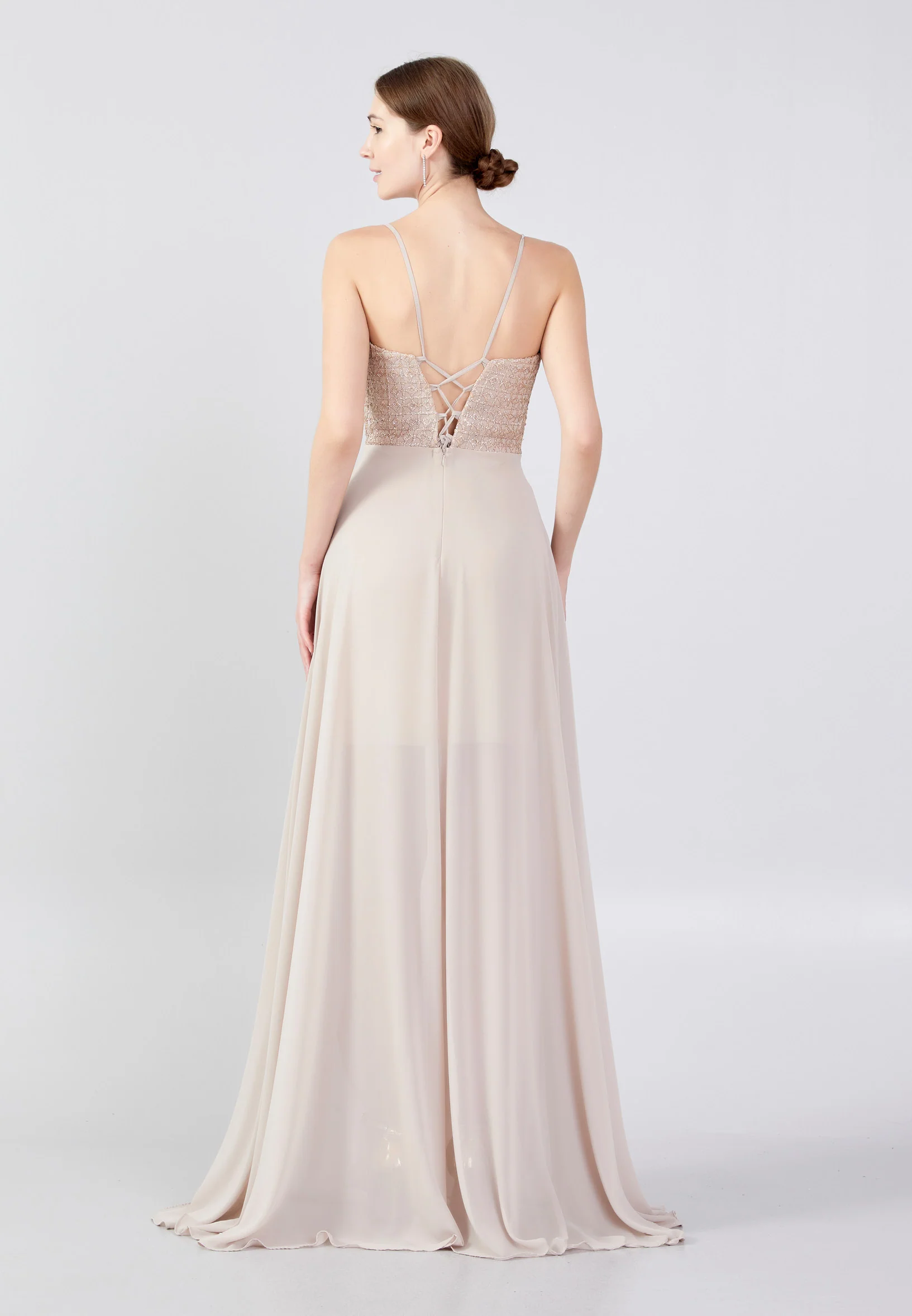 Sleeveless Maxi Chiffon Column Regular Evening Dress rmn3188 - Image 22