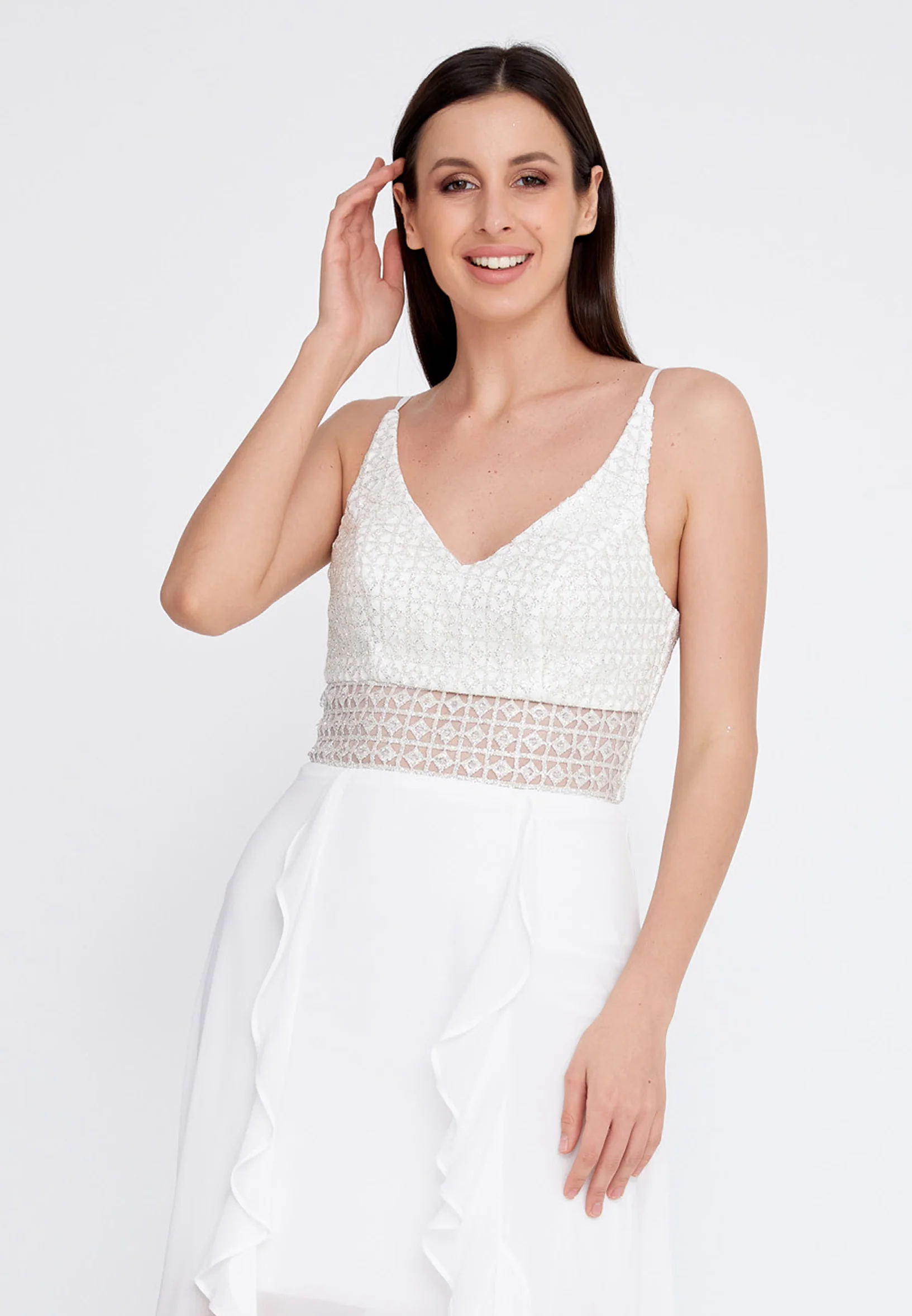 Sleeveless Maxi Chiffon Column Regular Evening Dress rmn3188 - Image 36