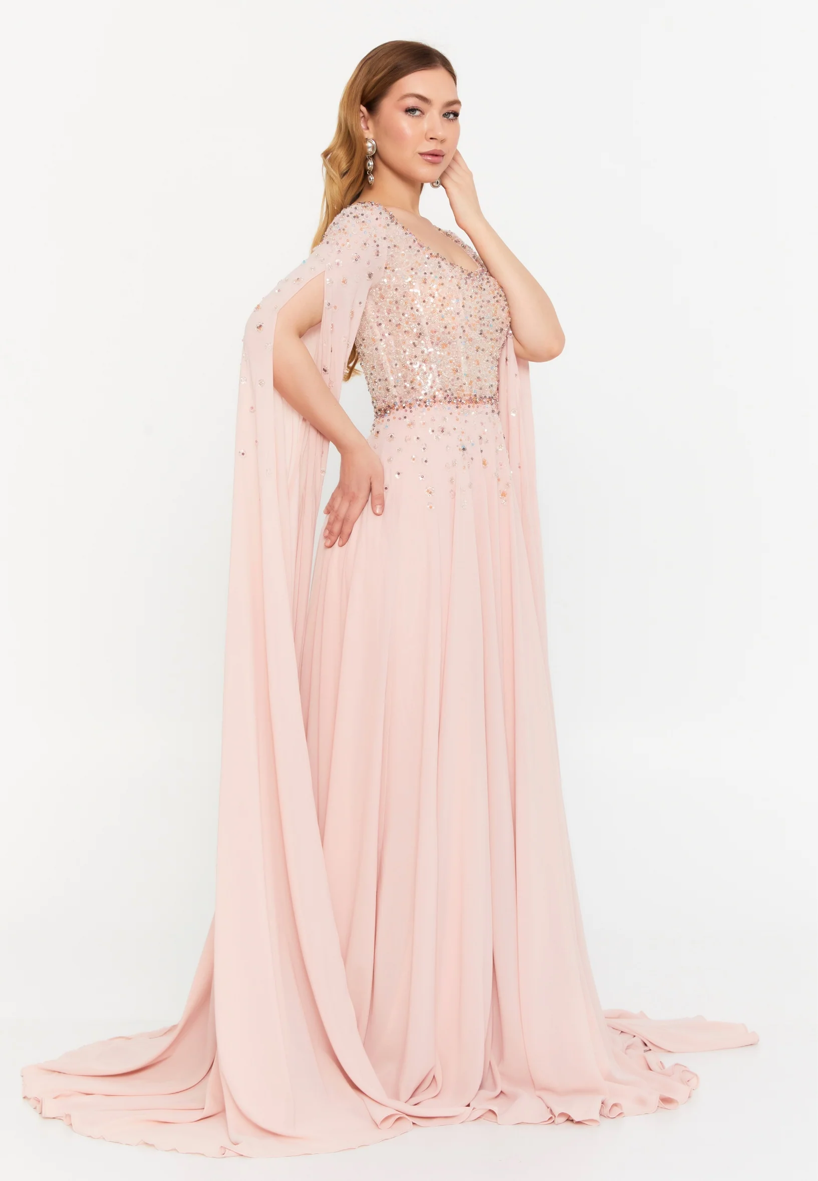 Sleeveless Maxi Chiffon Column Regular Prom Dress mtc1140 - Image 7