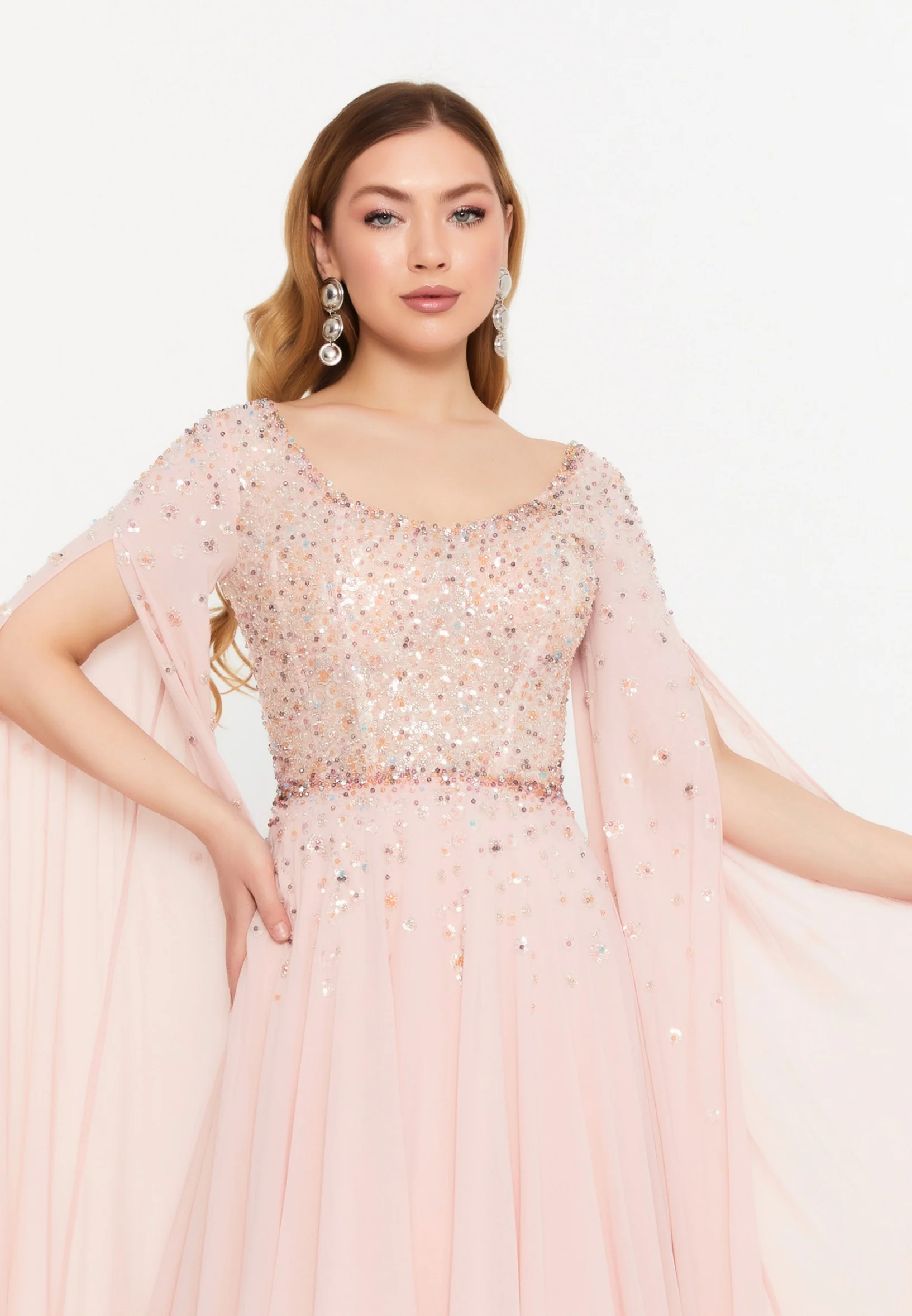 Sleeveless Maxi Chiffon Column Regular Prom Dress mtc1140 - Image 8