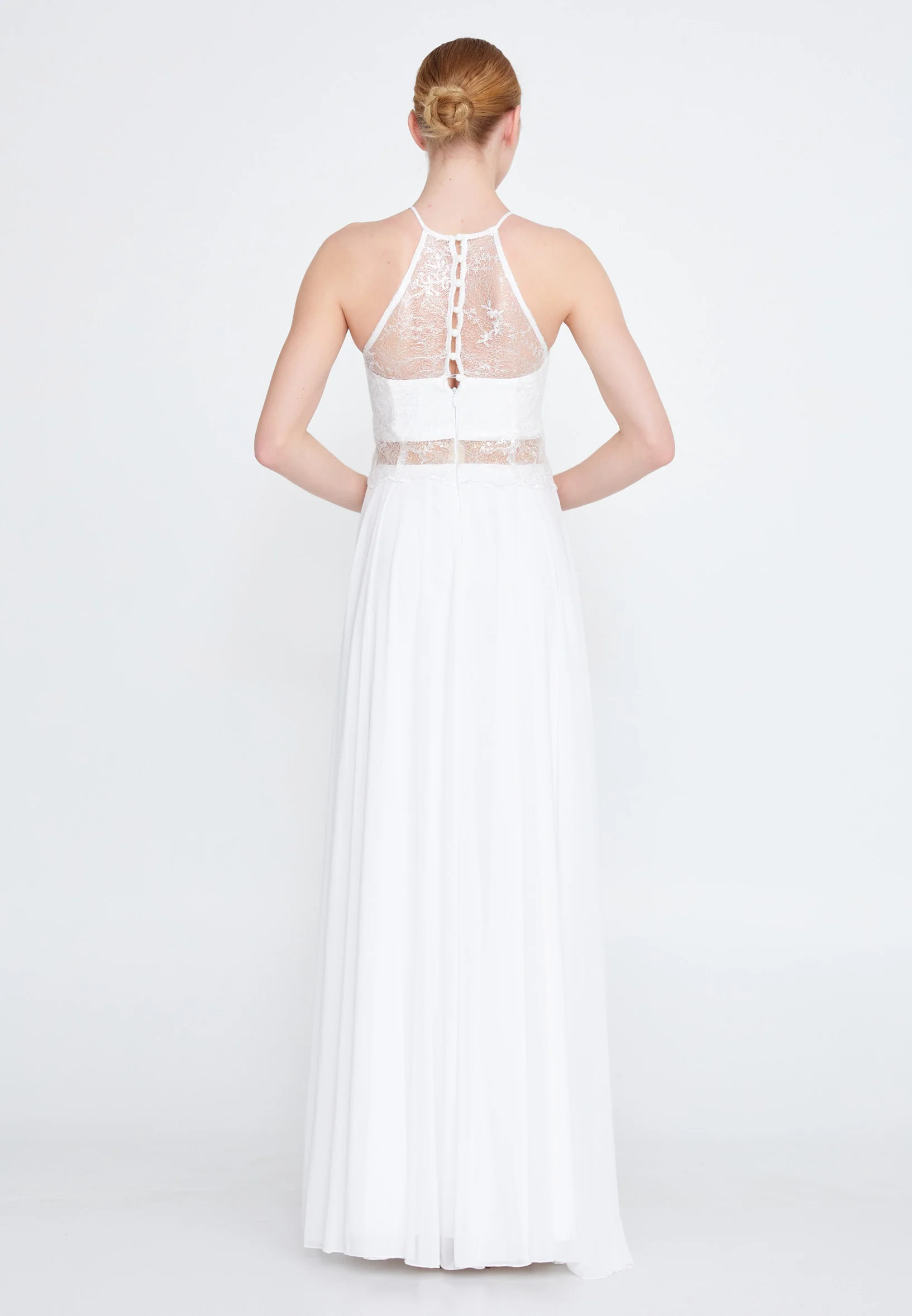 Sleeveless Maxi Chiffon Column Regular Wedding Guest Dress drd3090 - Image 18