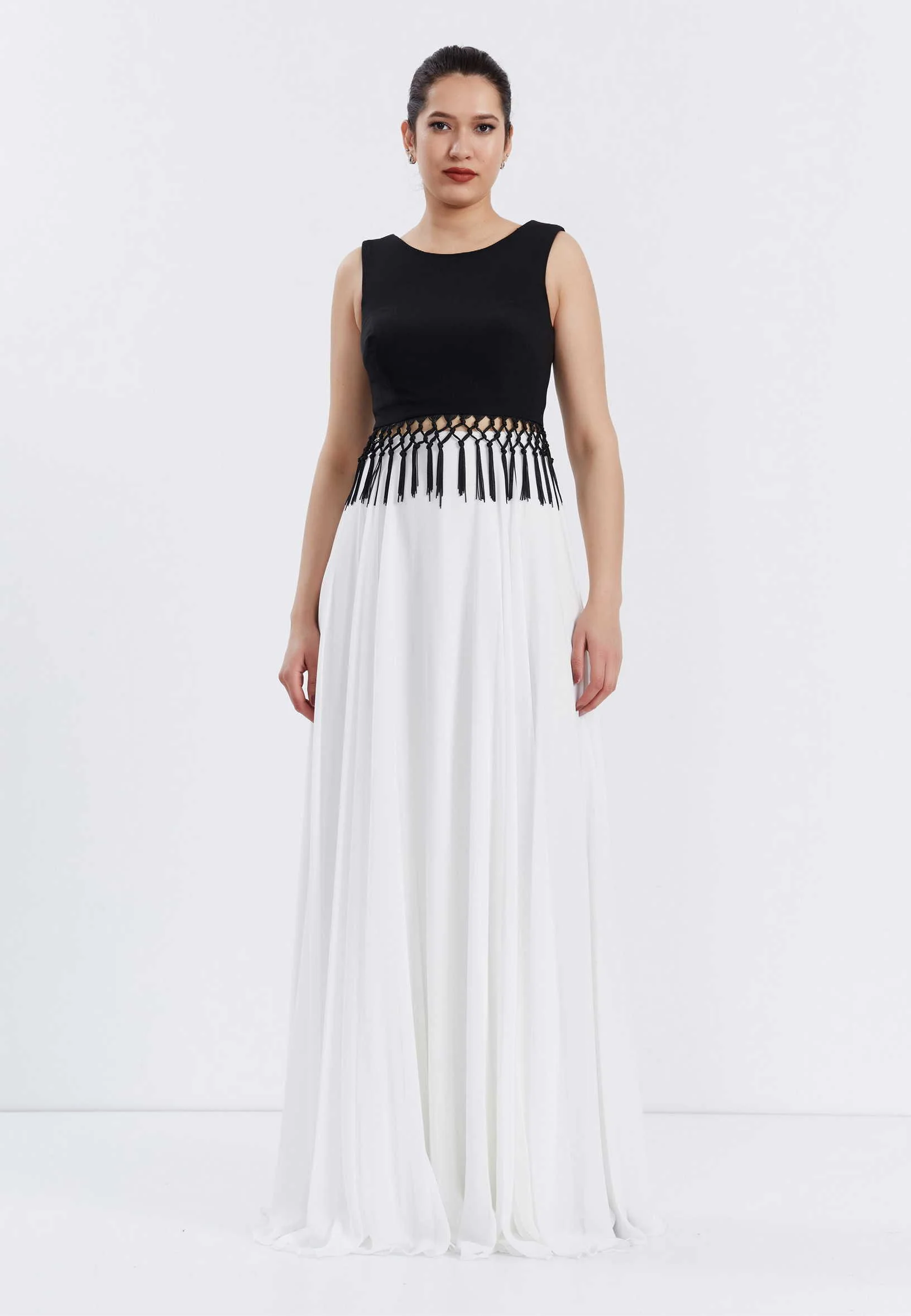 Sleeveless Maxi Chiffon Column Regular Wedding Guest Dress oli7192 - Image 5