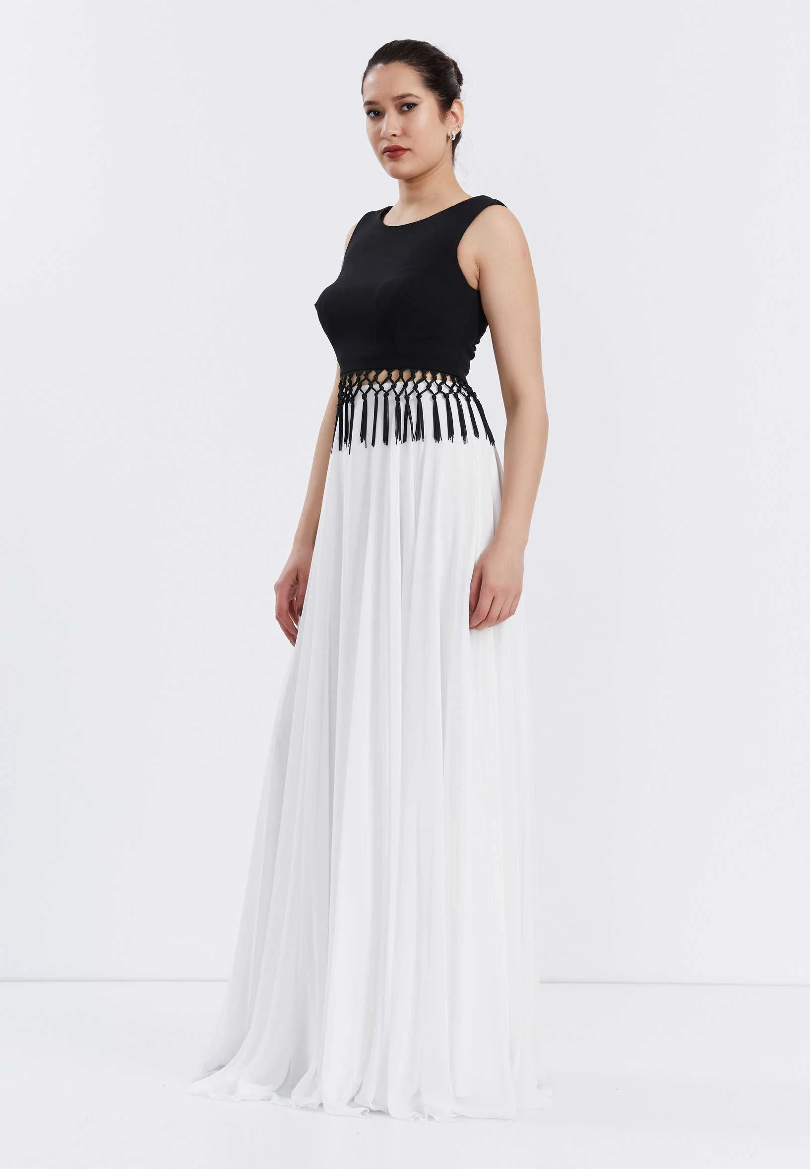 Sleeveless Maxi Chiffon Column Regular Wedding Guest Dress oli7192 - Image 7