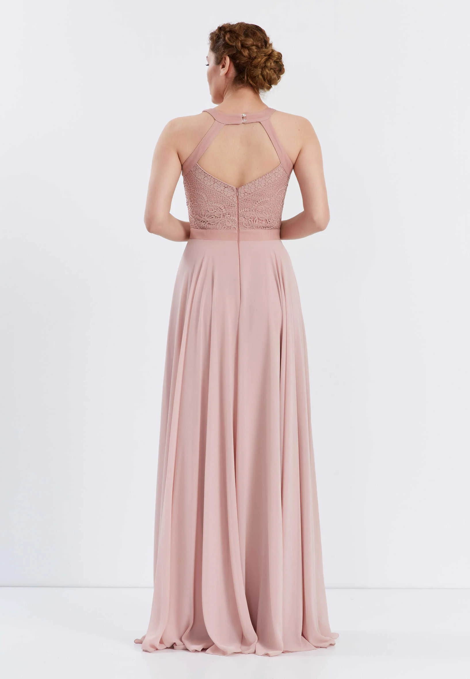 Sleeveless Maxi Chiffon Column Regular Wedding Guest Dress ppl00640 - Image 14
