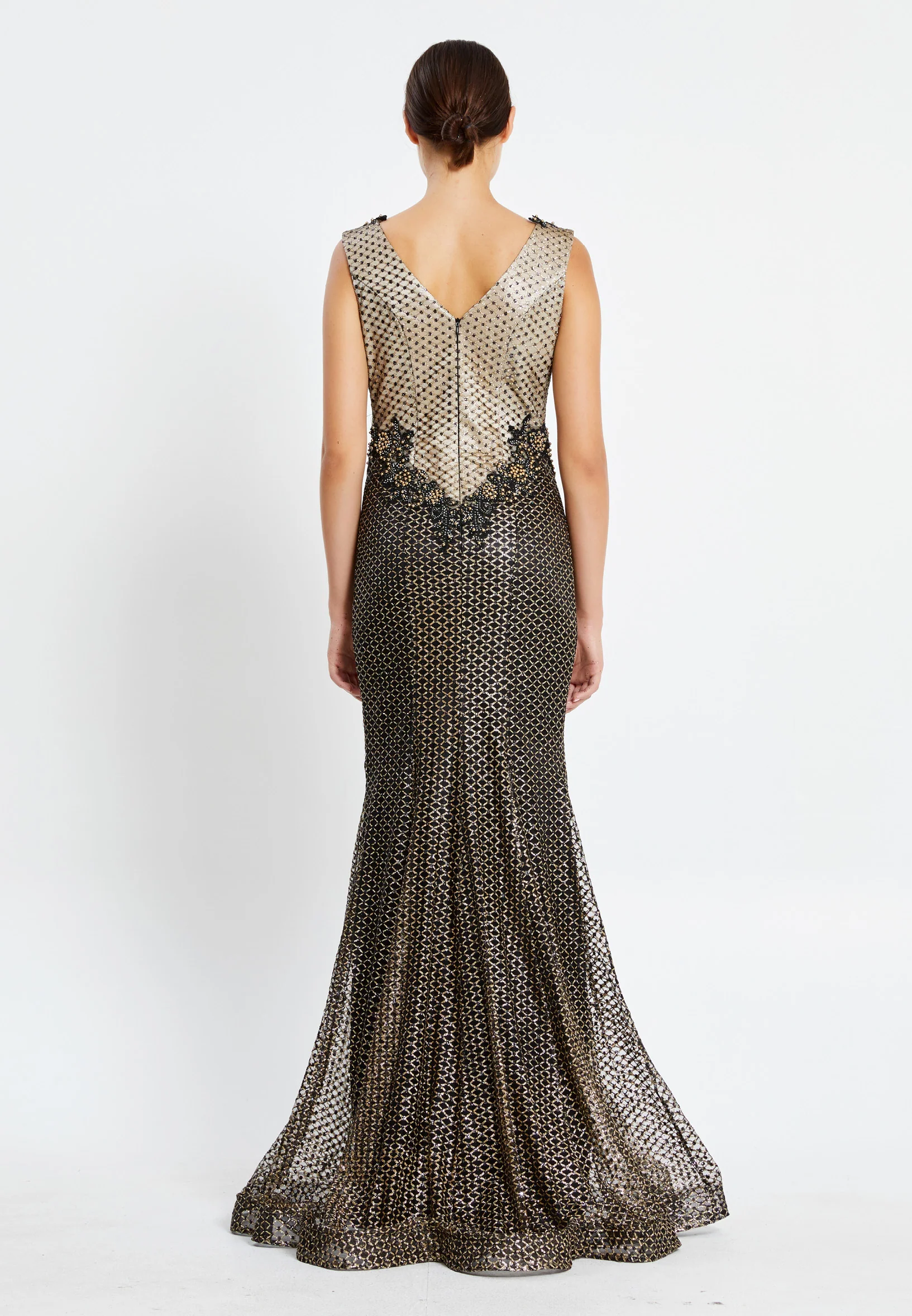 Sleeveless Maxi Chiffon Mermaid Regular Evening Dress pnl7033 - Image 10