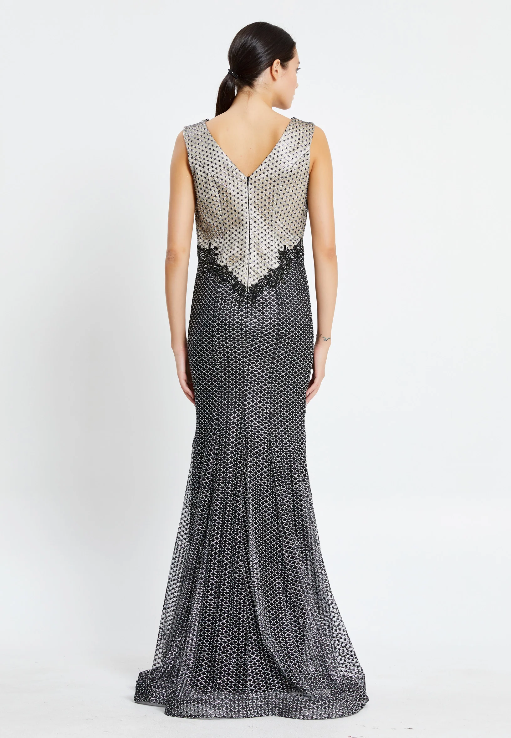 Sleeveless Maxi Chiffon Mermaid Regular Evening Dress pnl7033 - Image 14