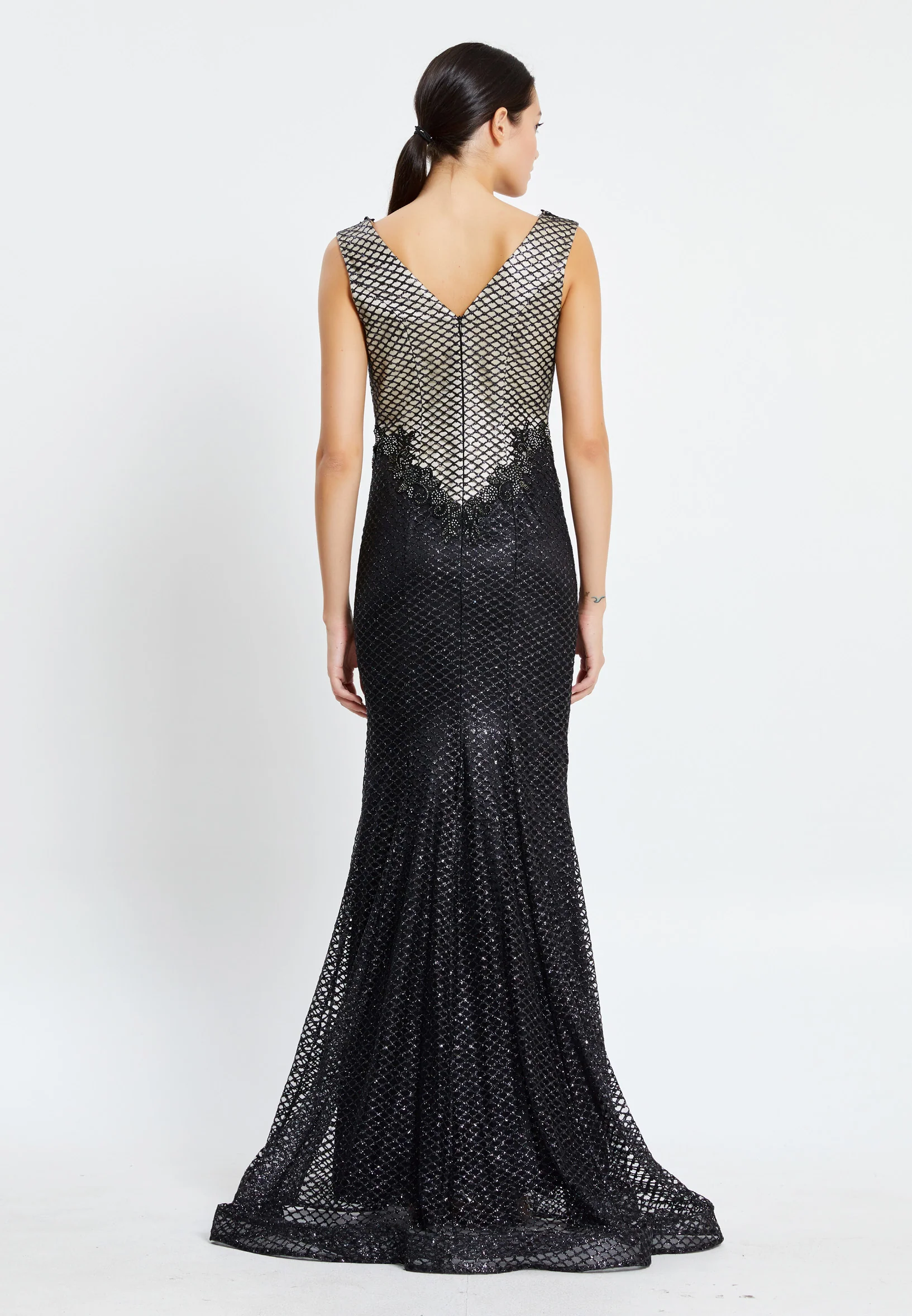 Sleeveless Maxi Chiffon Mermaid Regular Evening Dress pnl7033 - Image 2