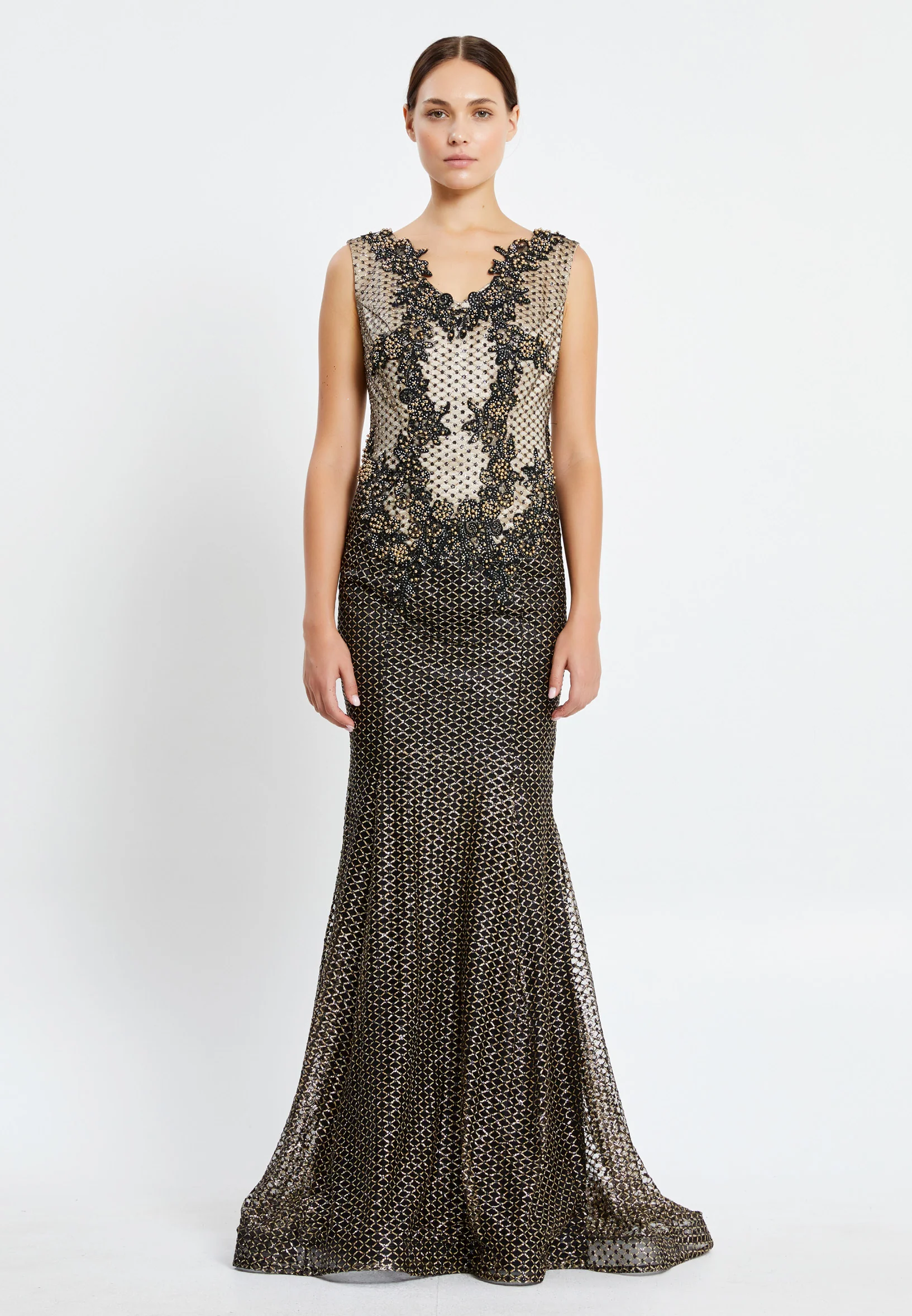 Sleeveless Maxi Chiffon Mermaid Regular Evening Dress pnl7033 - Image 9