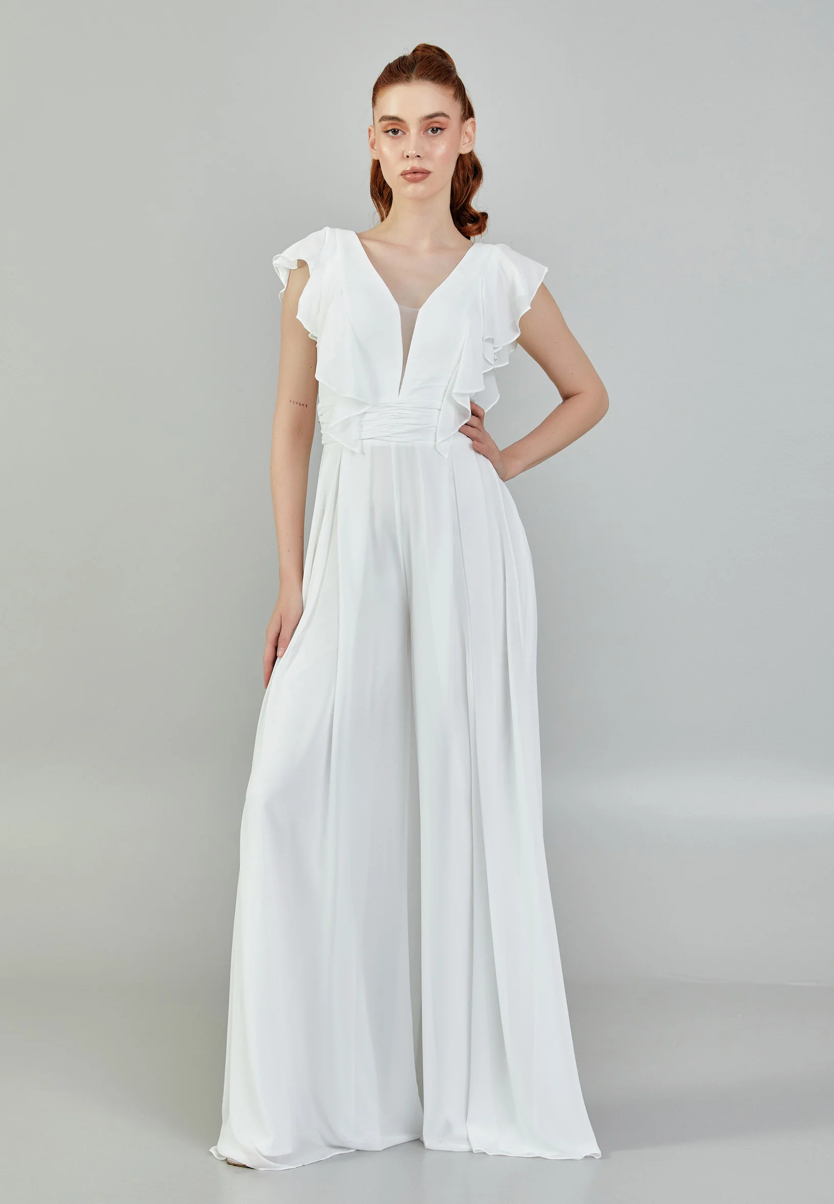 Sleeveless Maxi Chiffon Regular Wedding Dress sacd3030(5437)