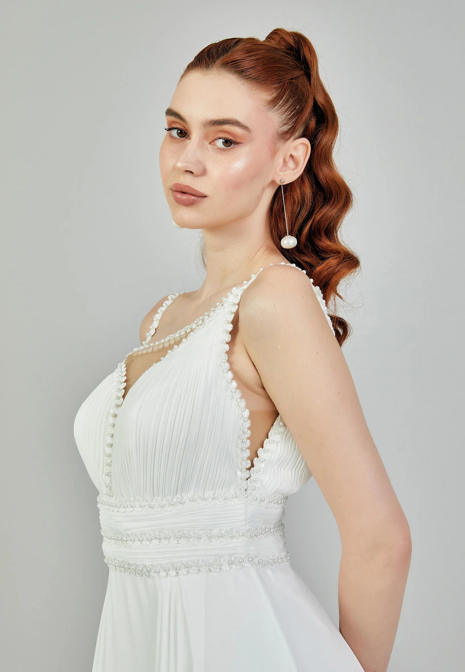 Sleeveless Maxi Chiffon Regular Wedding Dress sacd3053 - Image 2