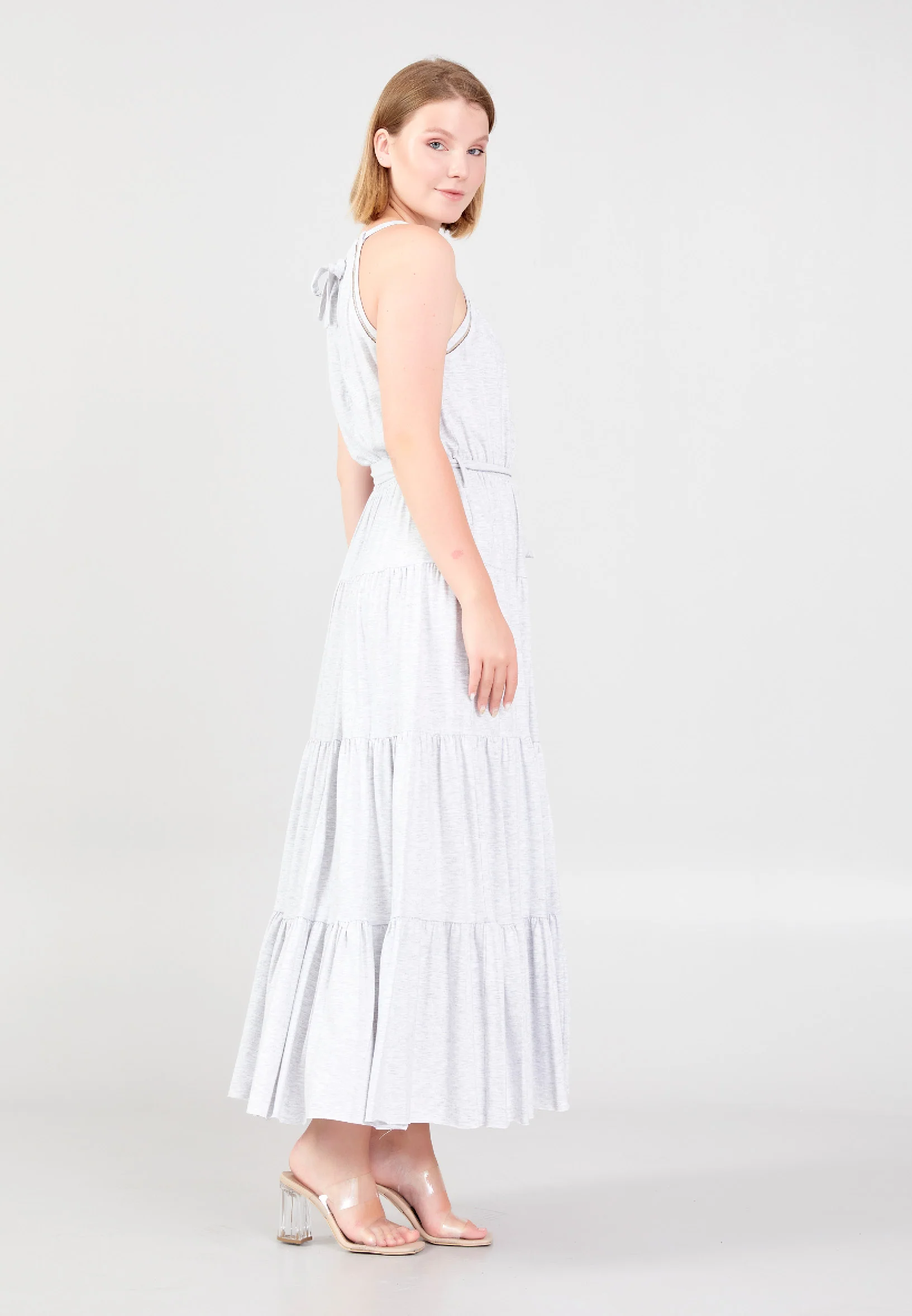 Sleeveless Maxi Cotton Column Regular Casual Dress shu23sy02003 - Image 7
