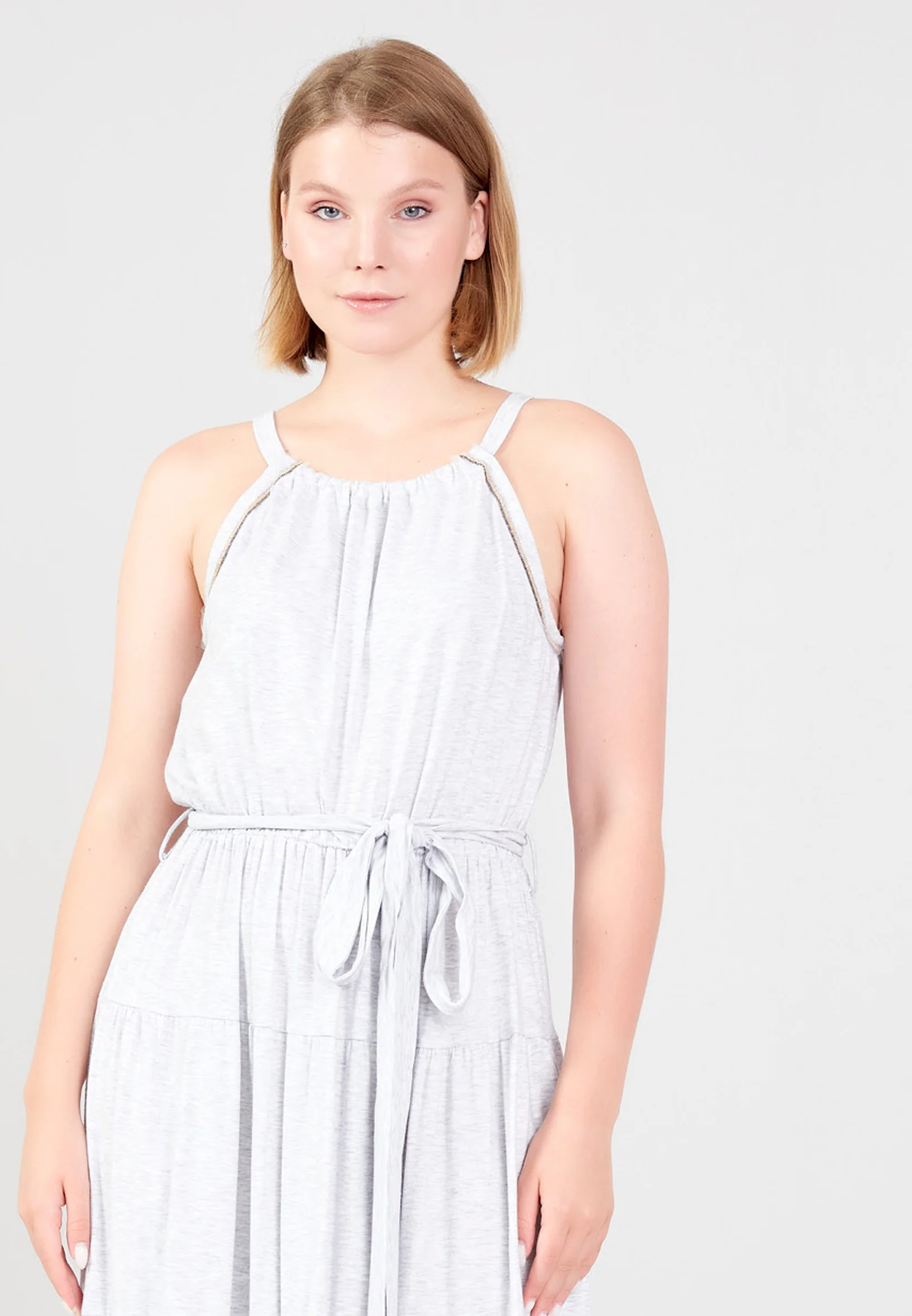 Sleeveless Maxi Cotton Column Regular Casual Dress shu23sy02003 - Image 8