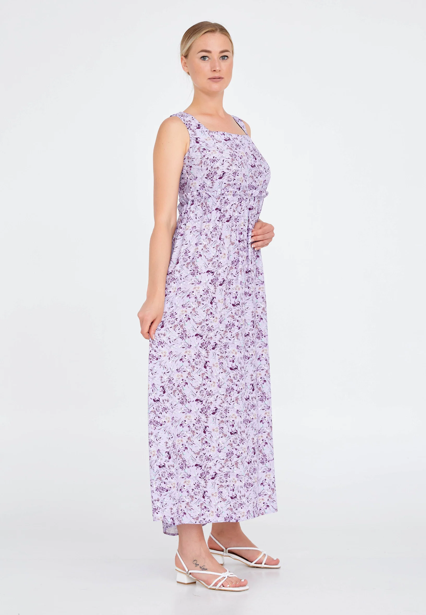 Sleeveless Maxi Crepe Column Regular Casual Dress qmlqe44 - Image 7