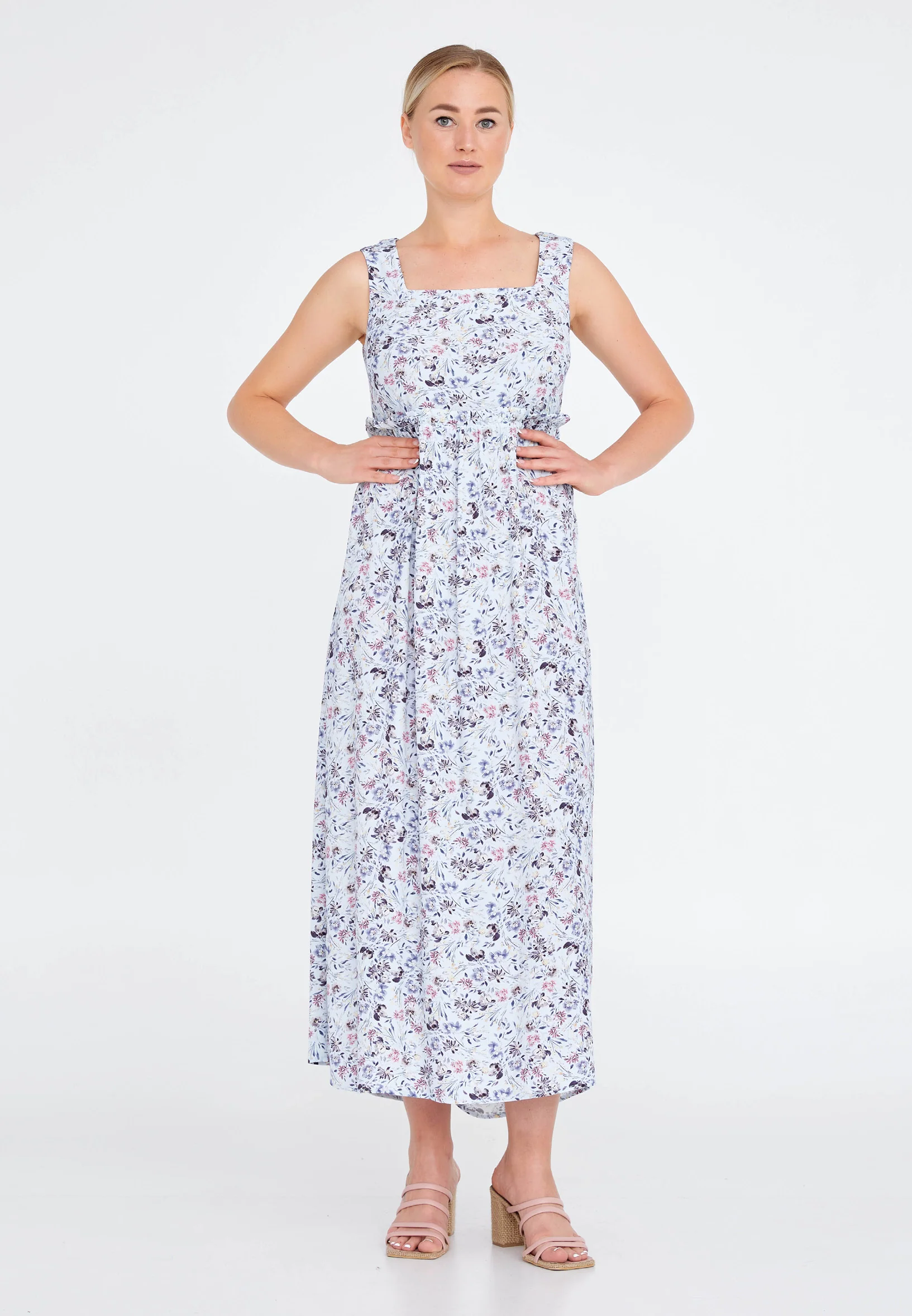 Sleeveless Maxi Crepe Column Regular Casual Dress qmlqe44 - Image 9