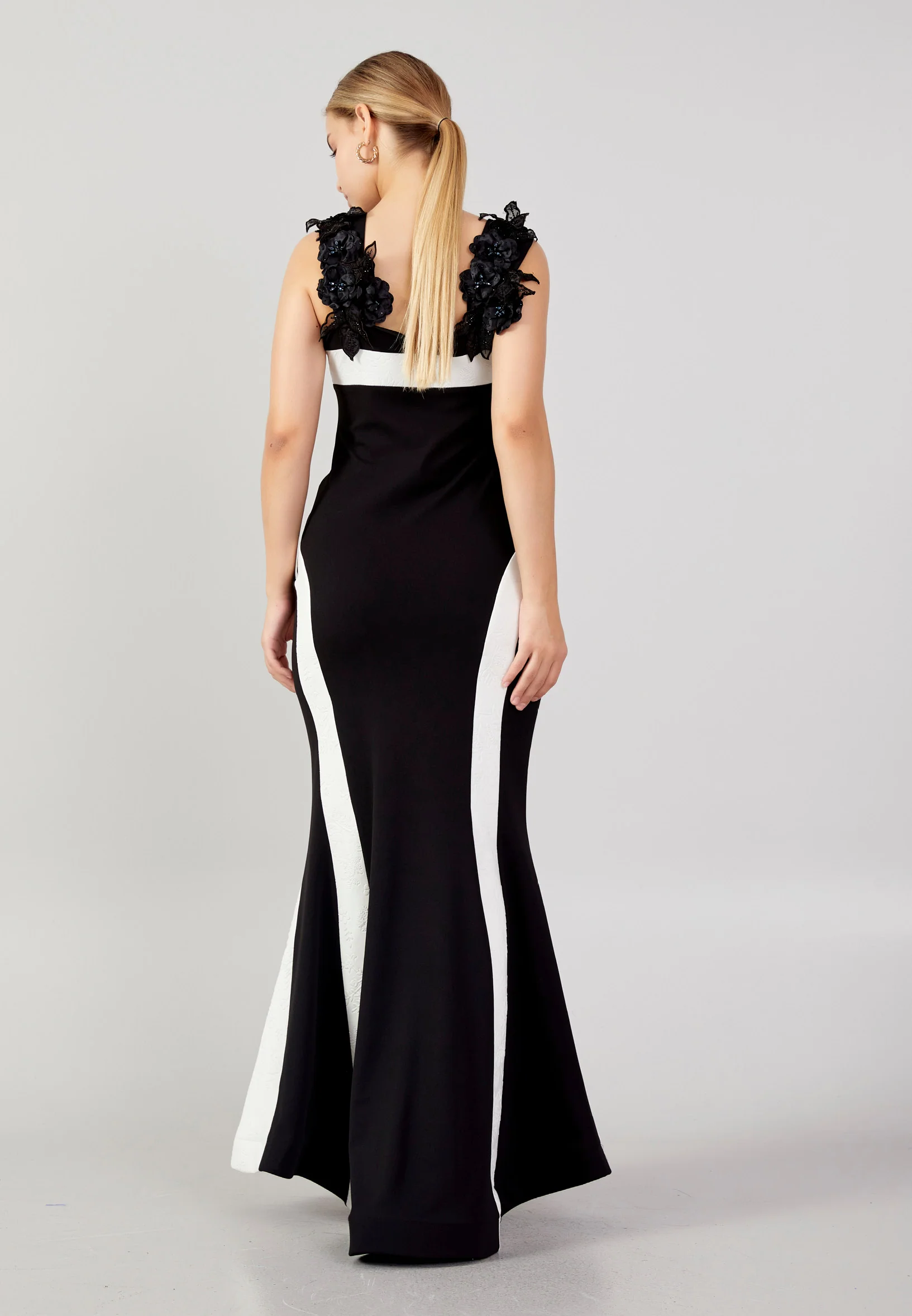 Sleeveless Maxi Crepe Mermaid Plus Size Wedding Guest Dress mtn88121-b - Image 6