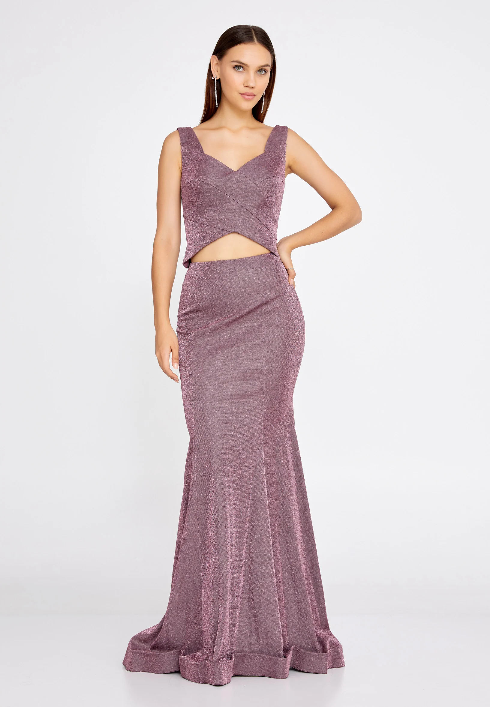 Sleeveless Maxi Crepe Mermaid Regular Wedding Guest Dress drd9049kb - Image 13