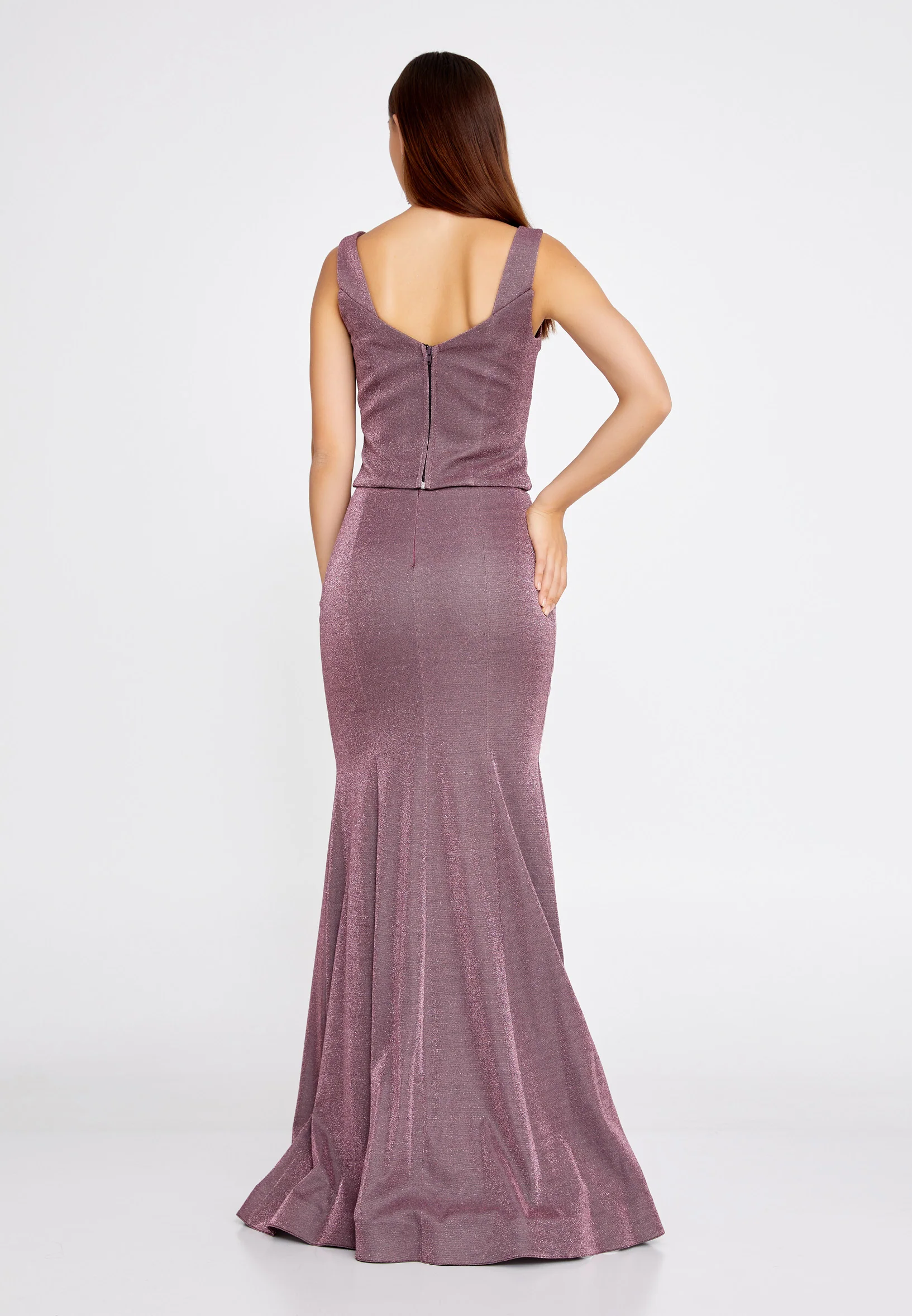 Sleeveless Maxi Crepe Mermaid Regular Wedding Guest Dress drd9049kb - Image 14