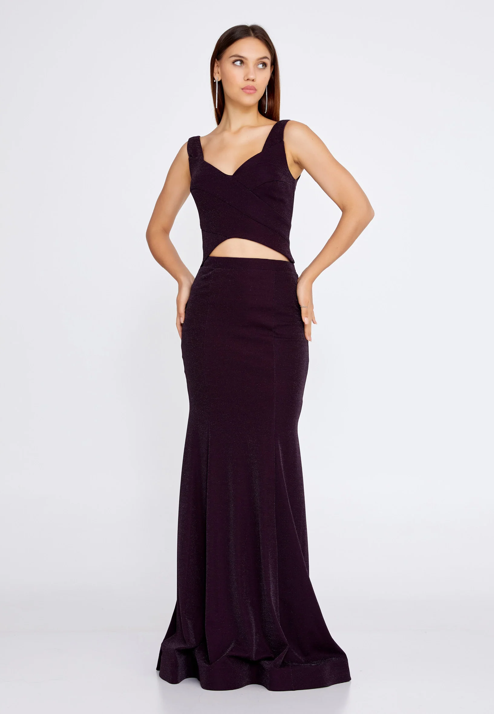 Sleeveless Maxi Crepe Mermaid Regular Wedding Guest Dress drd9049kb - Image 17