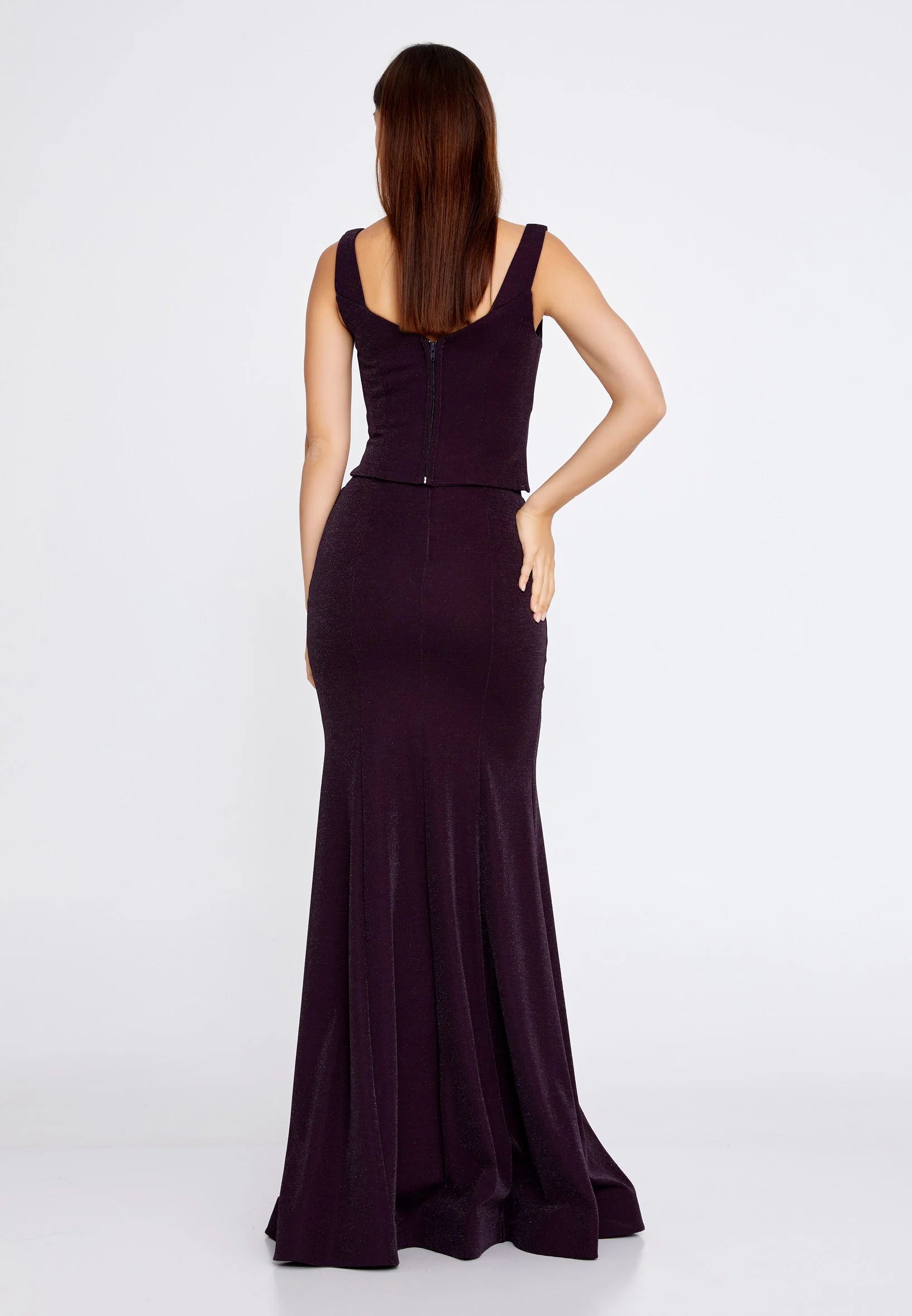Sleeveless Maxi Crepe Mermaid Regular Wedding Guest Dress drd9049kb - Image 18