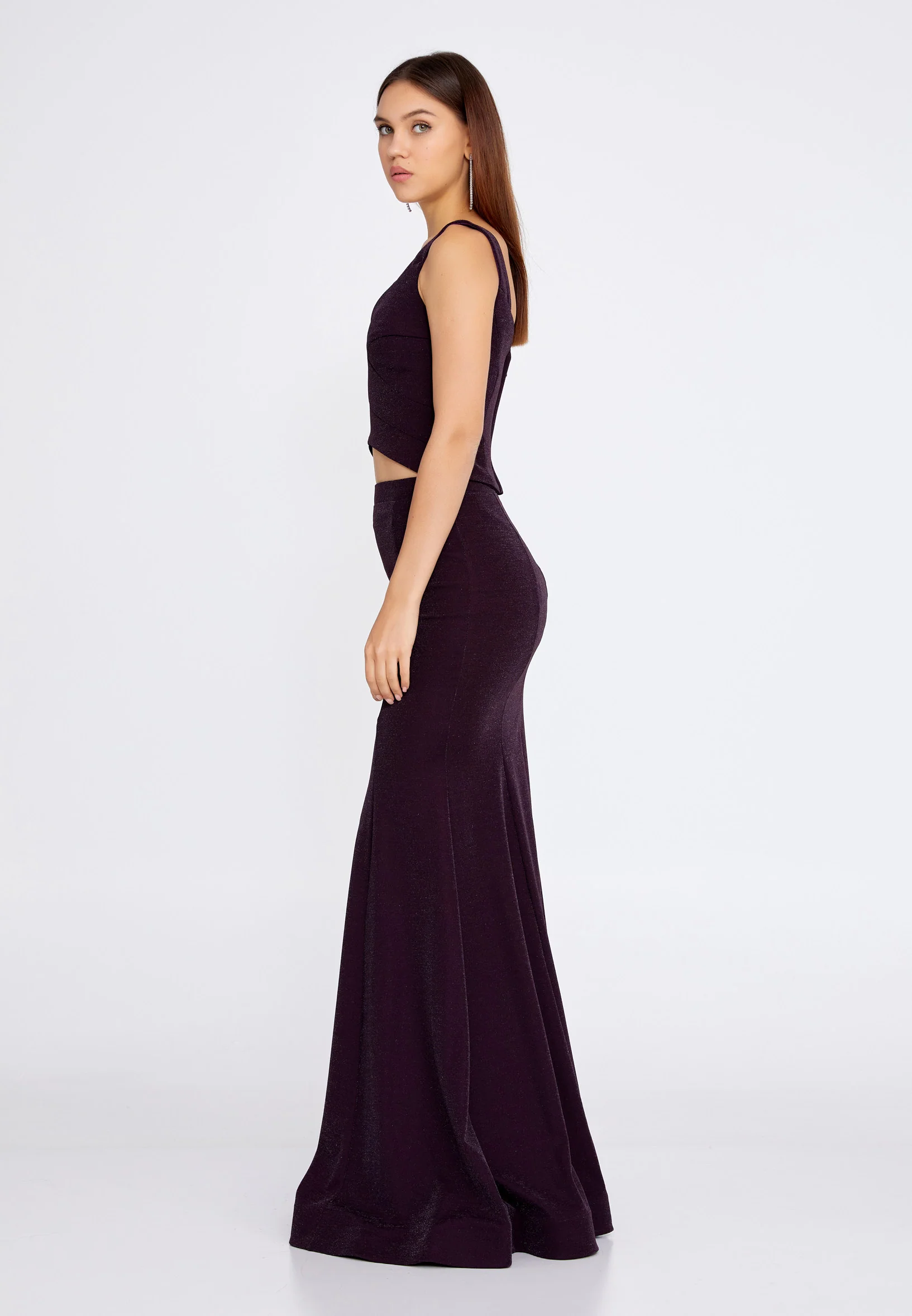 Sleeveless Maxi Crepe Mermaid Regular Wedding Guest Dress drd9049kb - Image 19