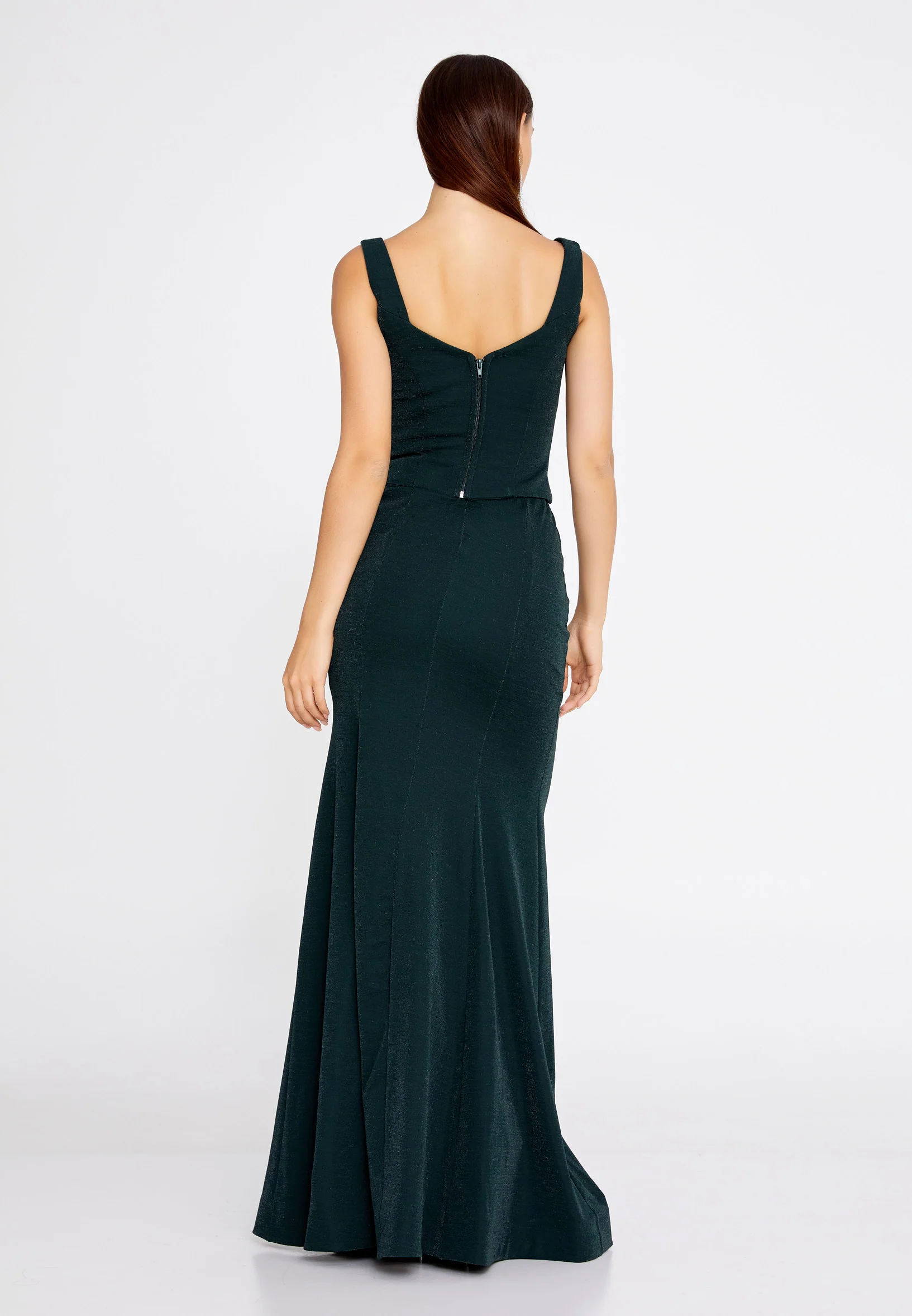 Sleeveless Maxi Crepe Mermaid Regular Wedding Guest Dress drd9049kb - Image 6