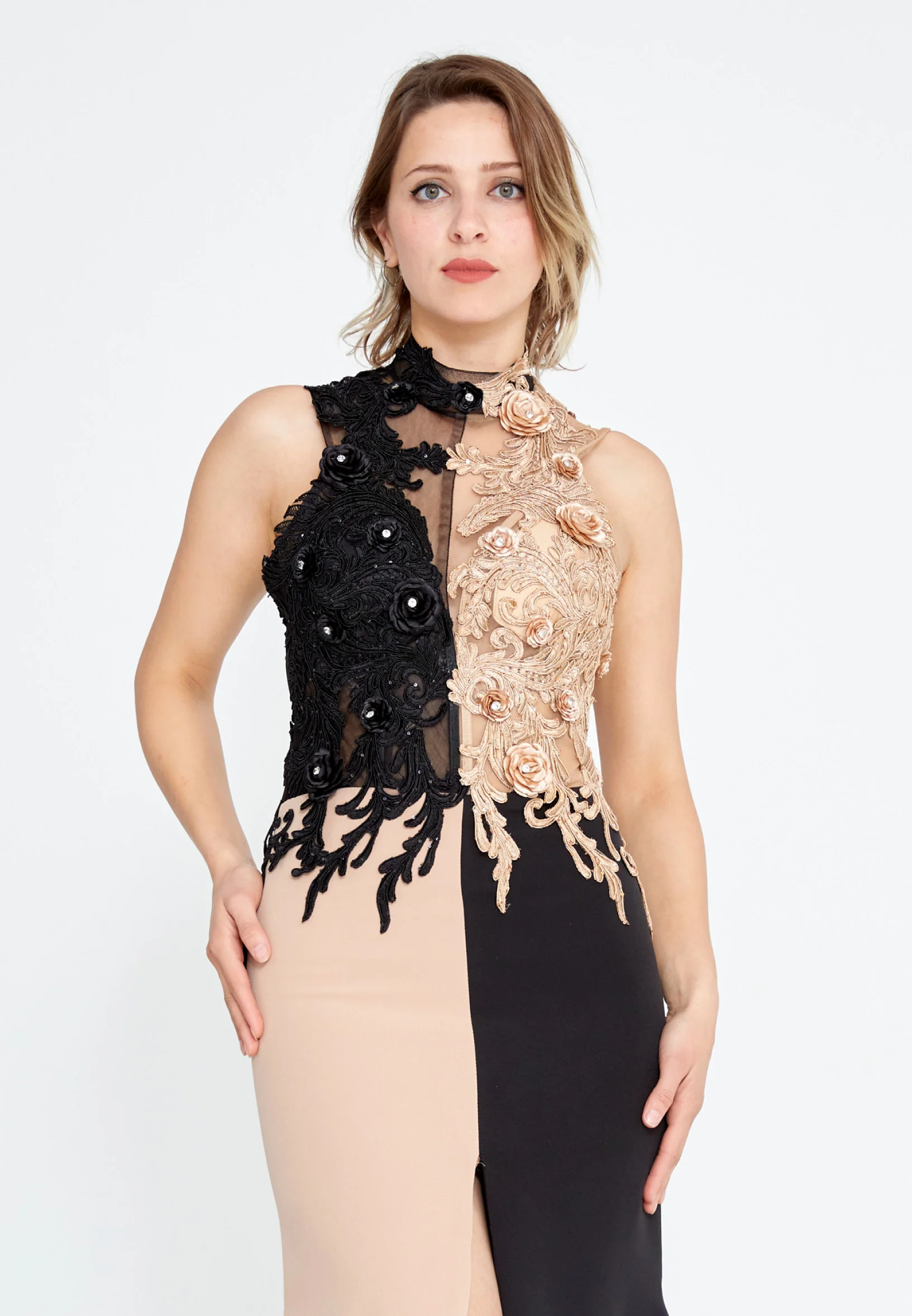 Sleeveless Maxi Crepe Mermaid Regular Wedding Guest Dress mtn22112