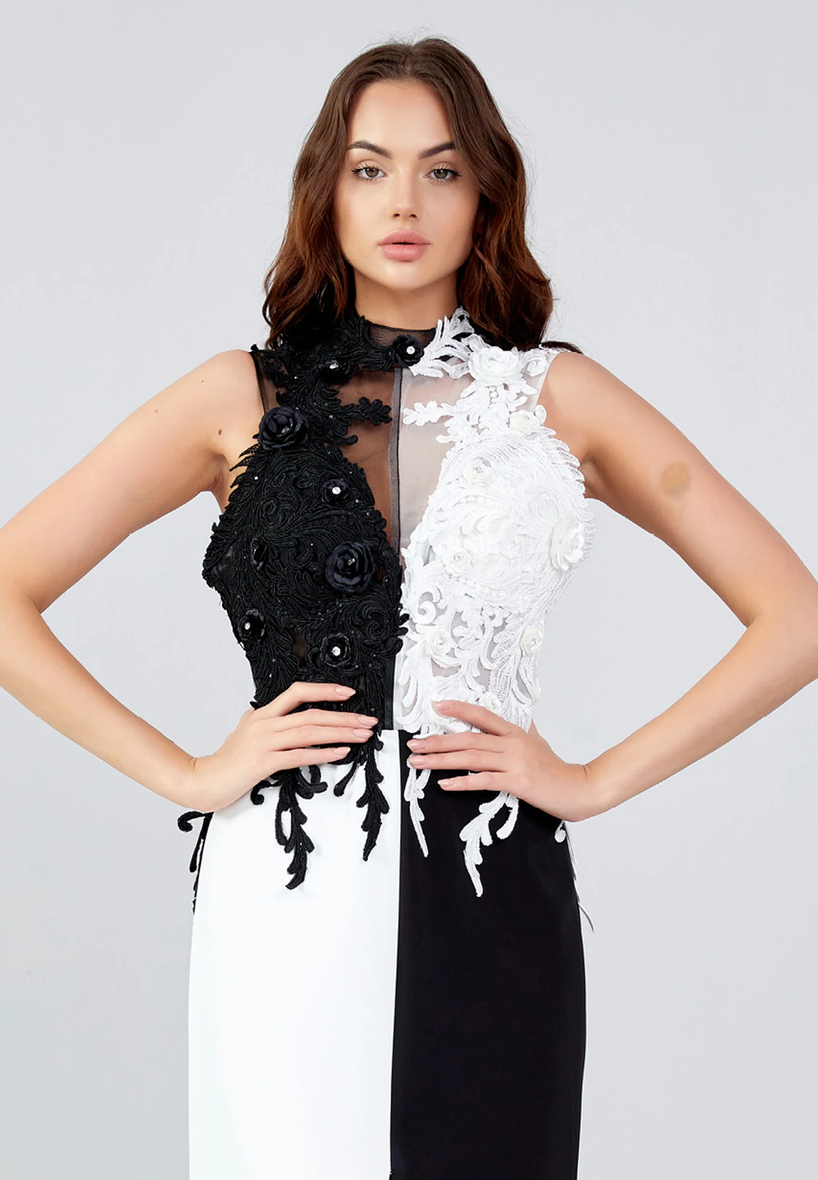 Sleeveless Maxi Crepe Mermaid Regular Wedding Guest Dress mtn22112 - Image 2