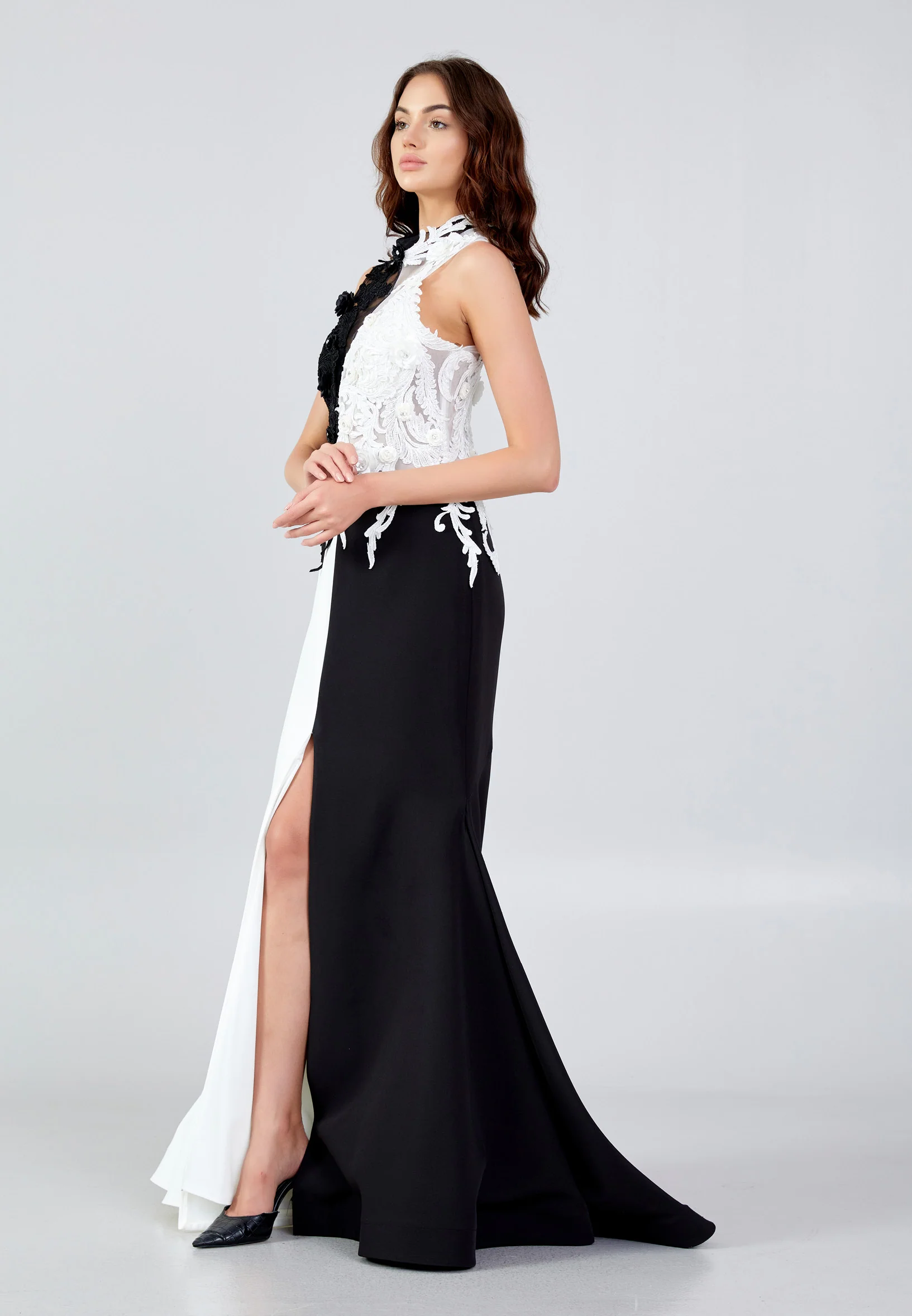 Sleeveless Maxi Crepe Mermaid Regular Wedding Guest Dress mtn22112 - Image 5