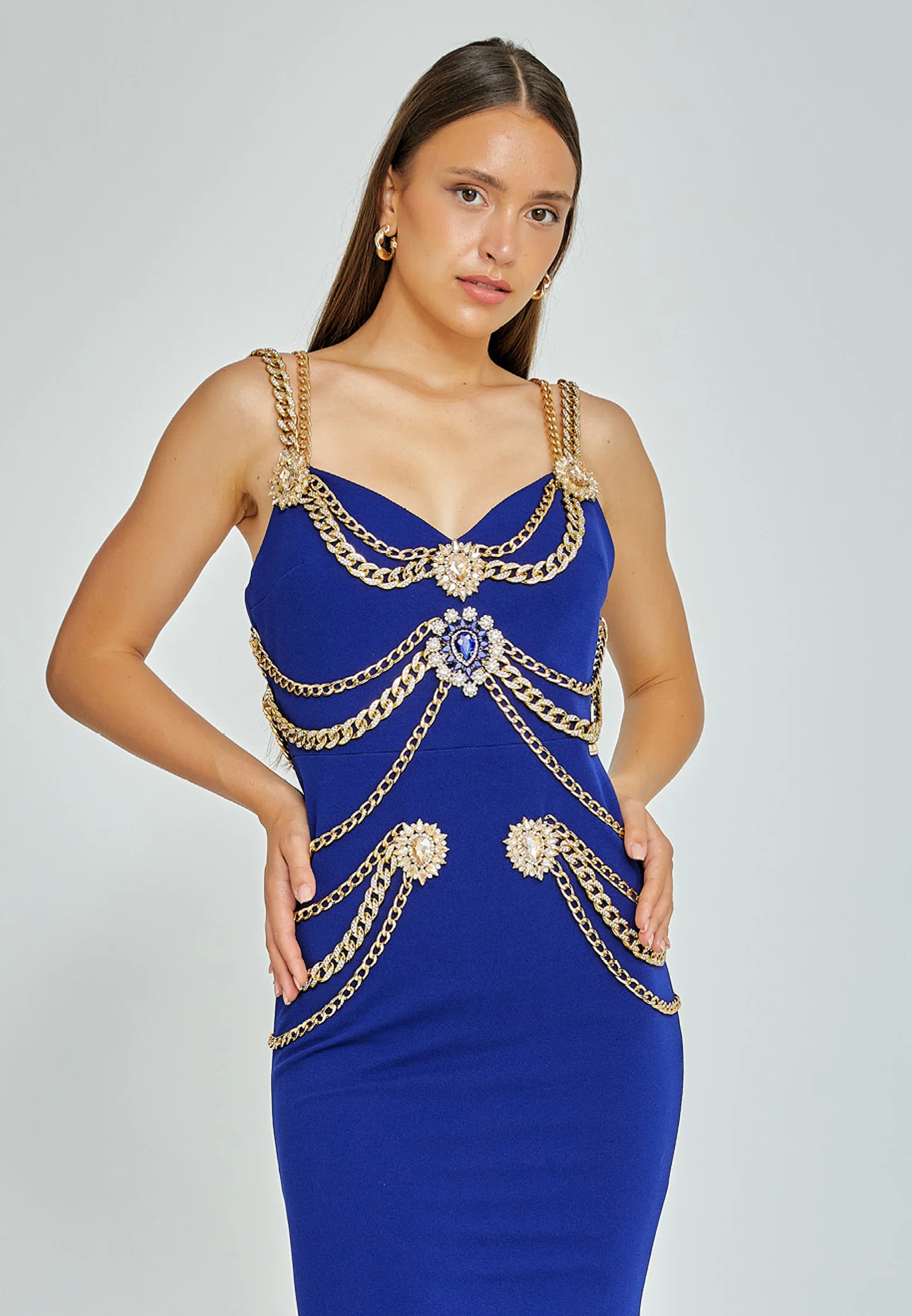 Sleeveless Maxi Crepe Mermaid Regular Wedding Guest Dress mtn2286 - Image 13