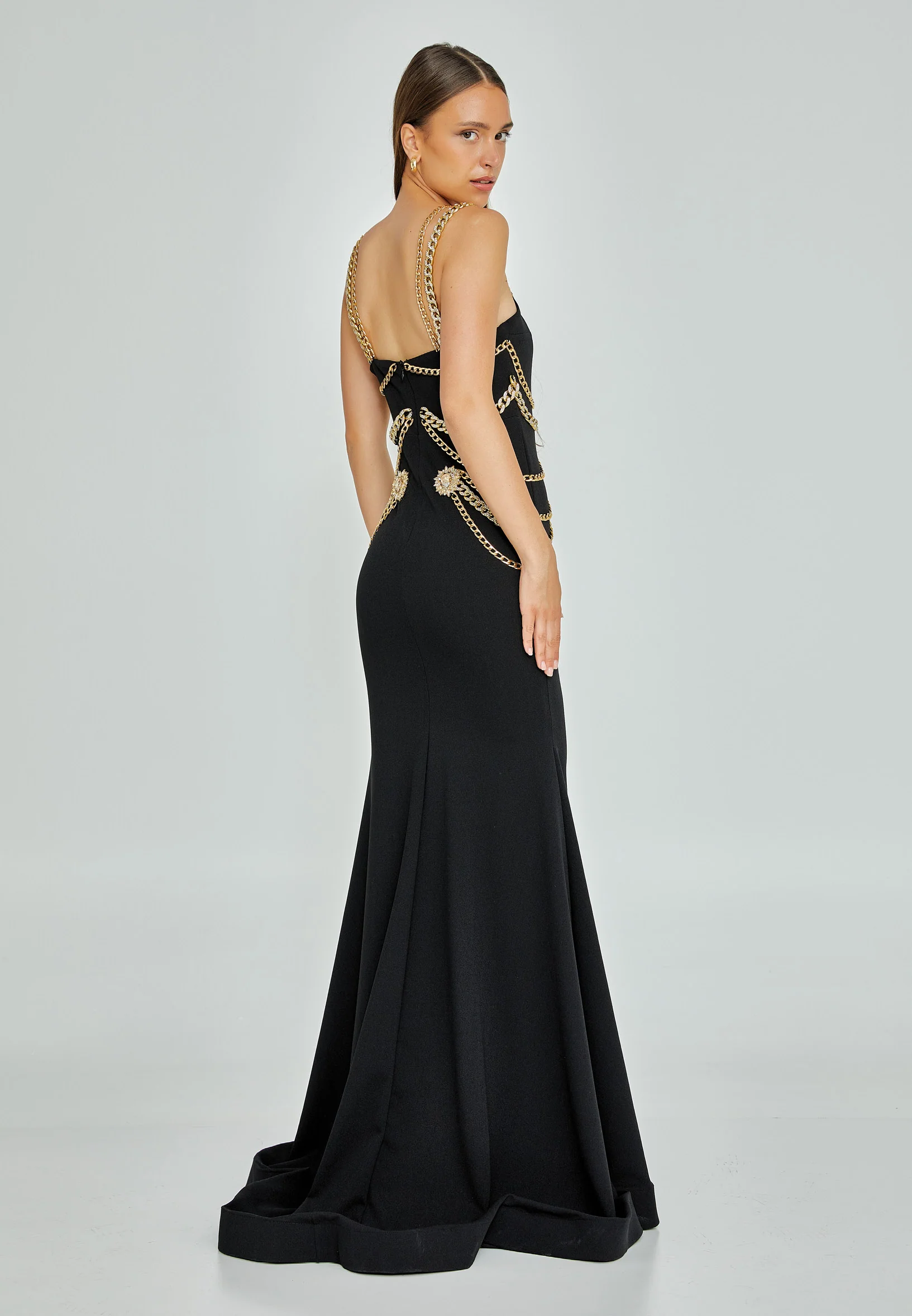 Sleeveless Maxi Crepe Mermaid Regular Wedding Guest Dress mtn2286 - Image 16